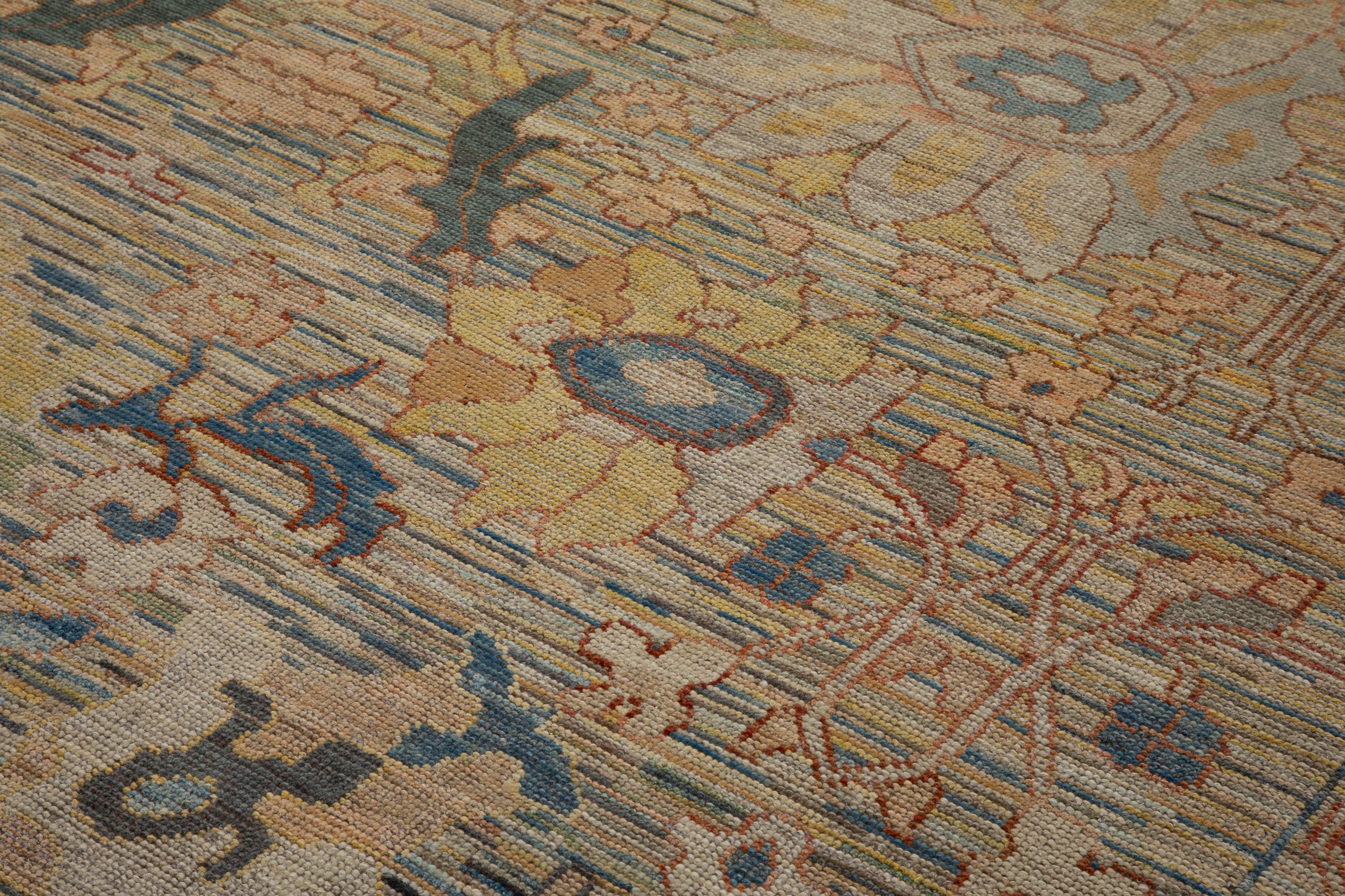 Nueva alfombra turca Oushak con diseño integral 