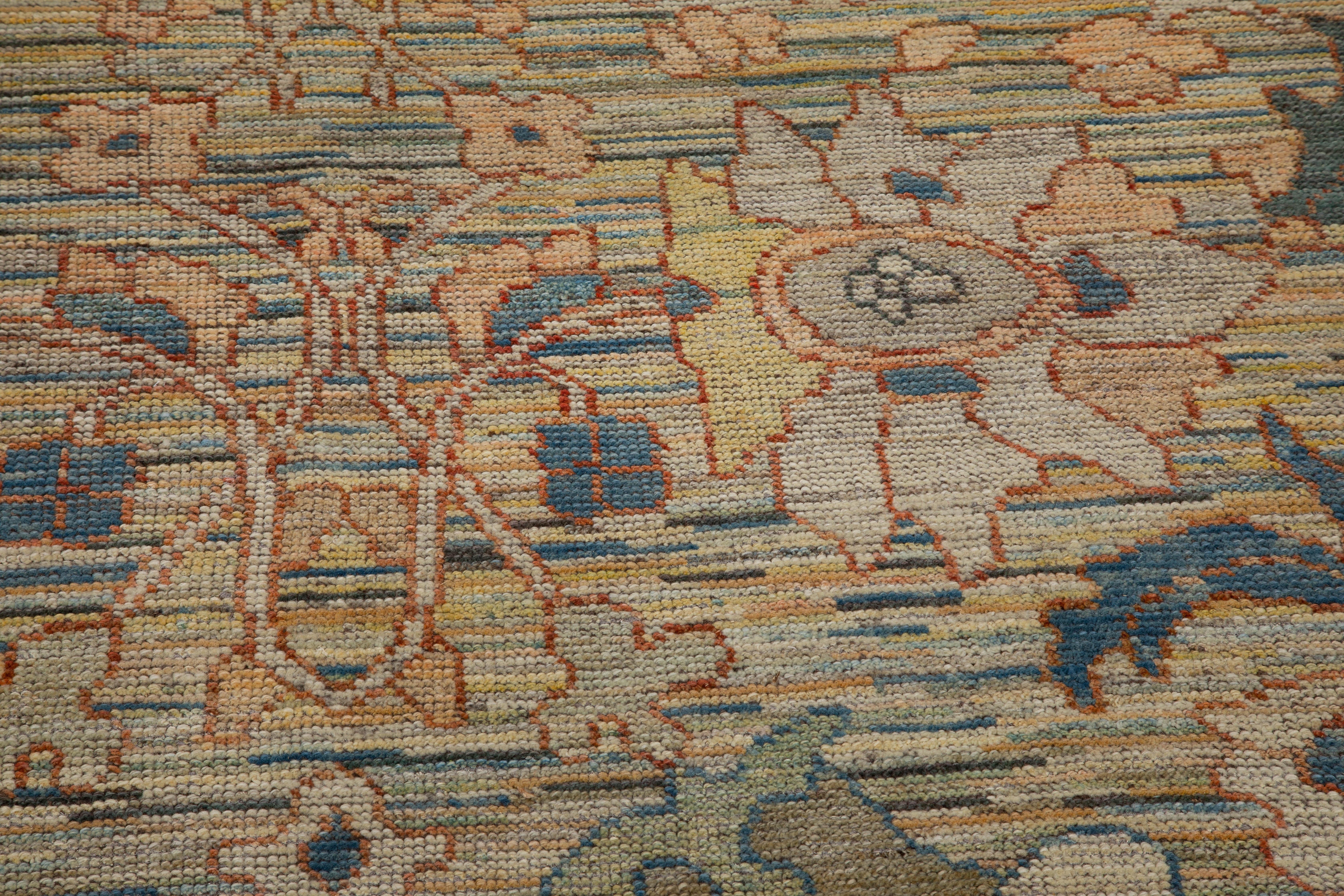 Nueva alfombra turca Oushak con diseño integral 
