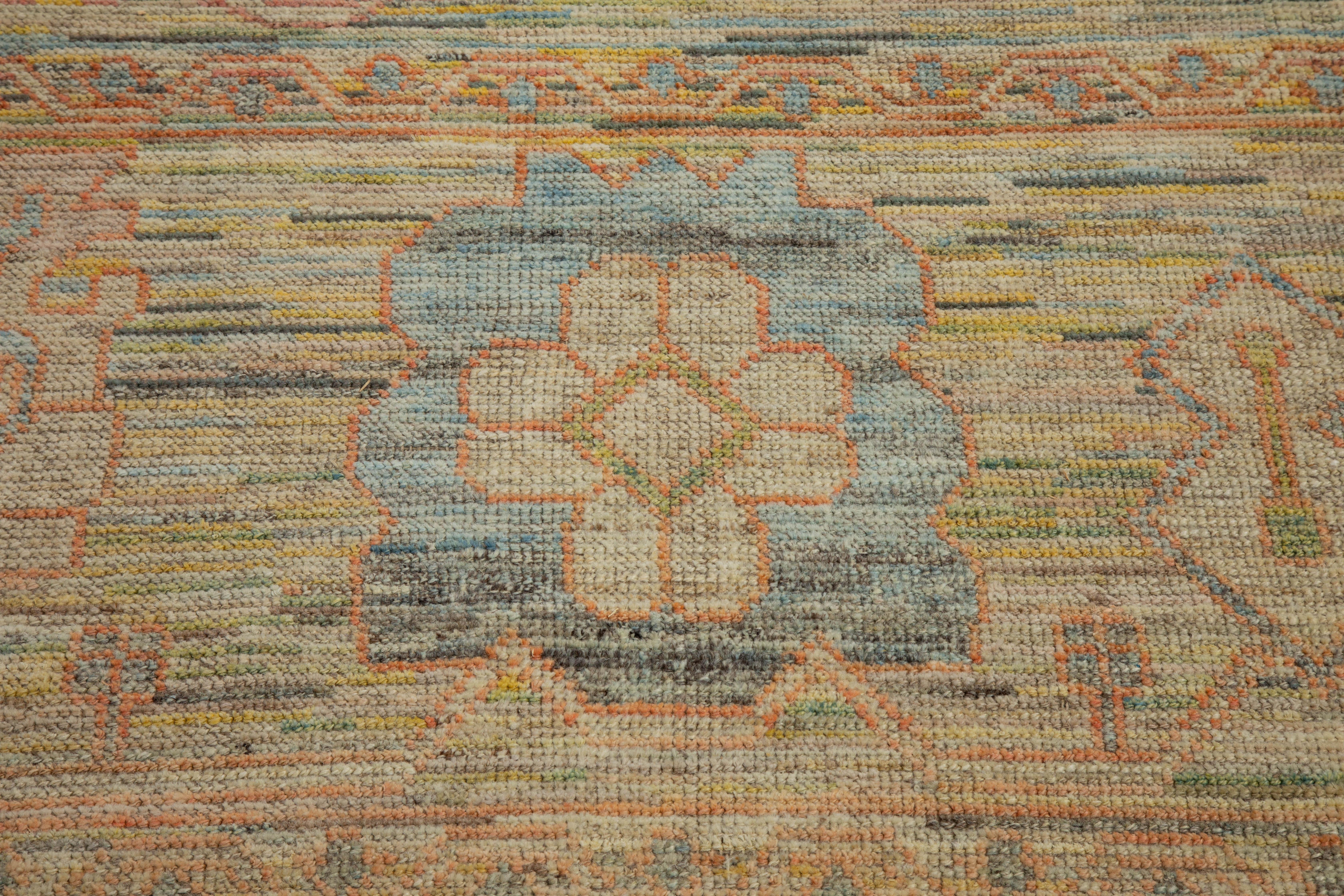 Nueva alfombra turca Oushak con diseño integral 