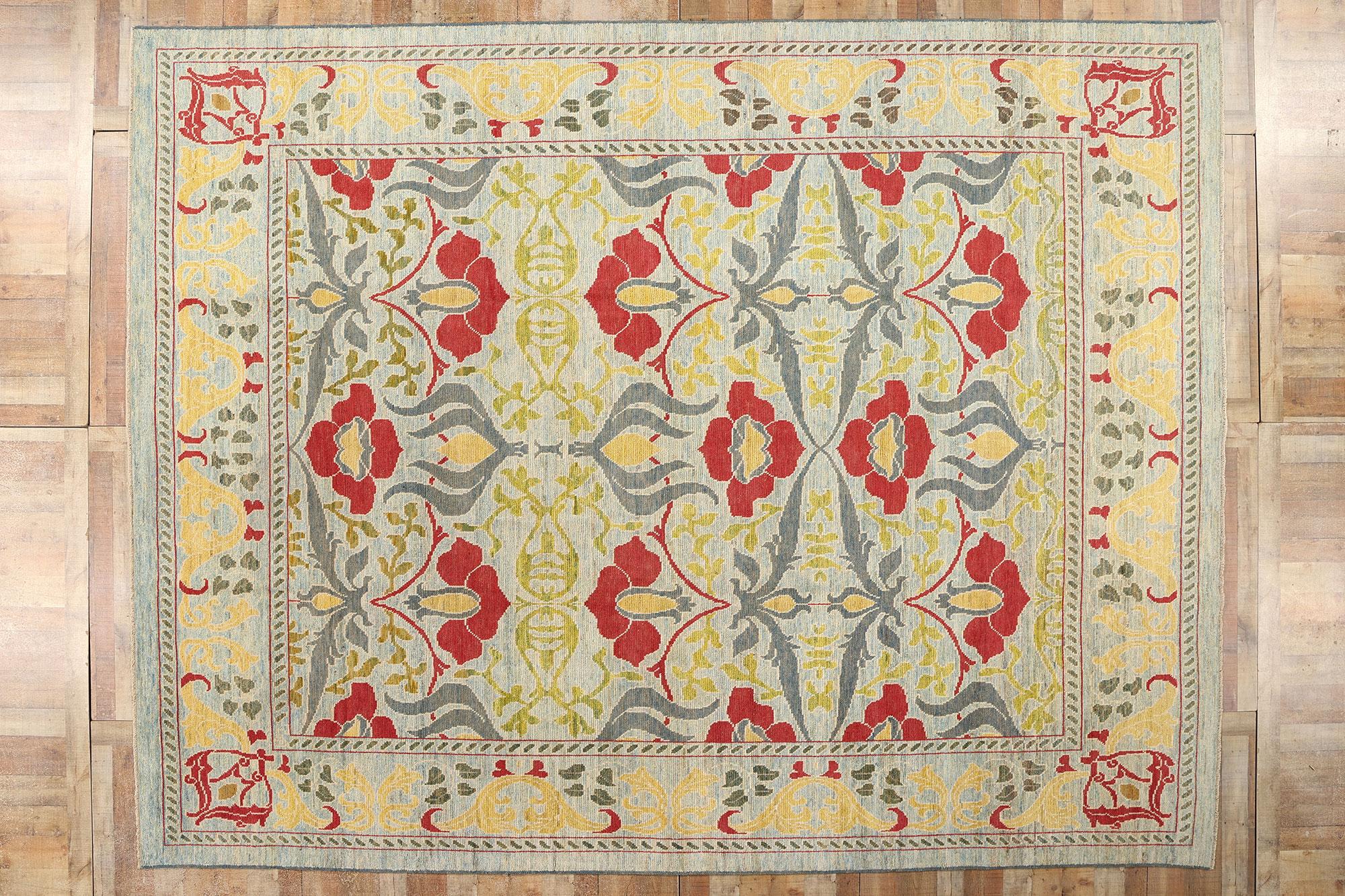 New Contemporary Turkish Oushak Rug, 11'07 x 14'10 For Sale 3