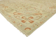 New Turkish Oushak Rug with Arts & Crafts Style Inspired by William Morris