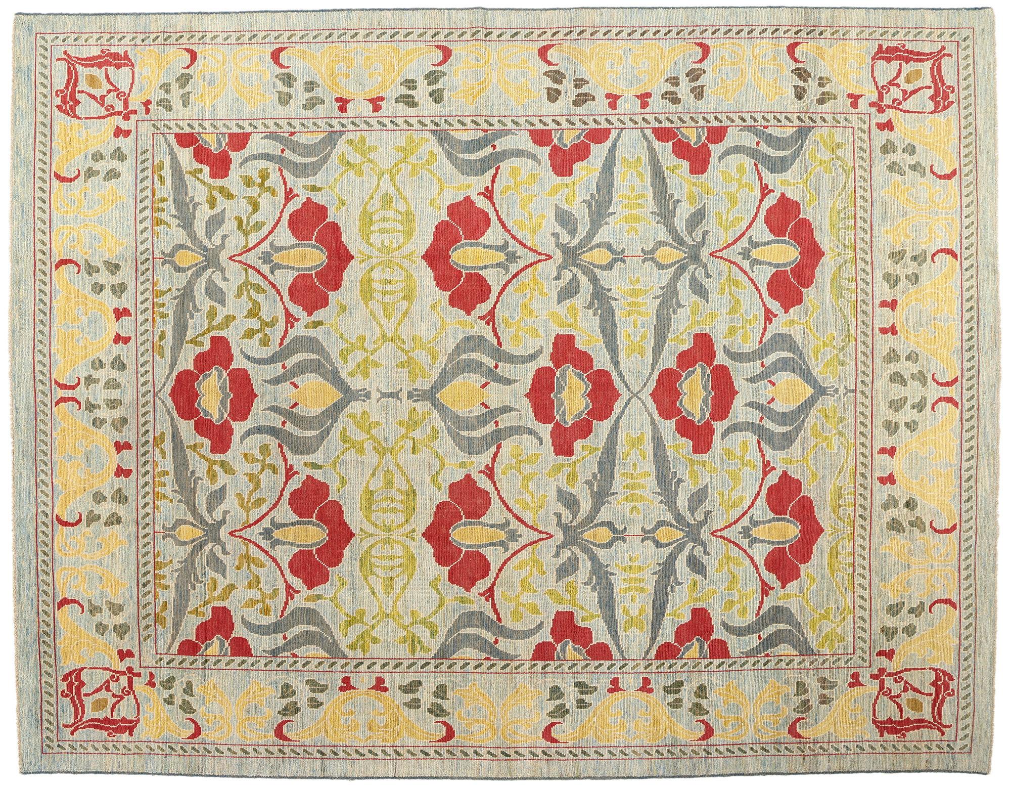 New Contemporary Turkish Oushak Rug, 11'07 x 14'10 For Sale 4