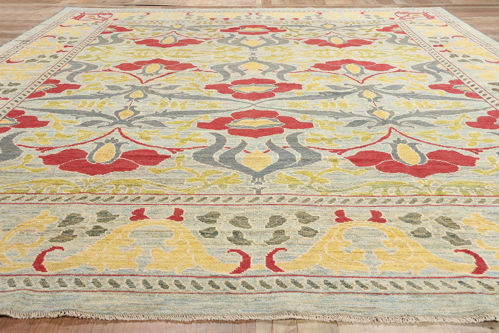 New Contemporary Turkish Oushak Rug, 11'07 x 14'10 For Sale 2
