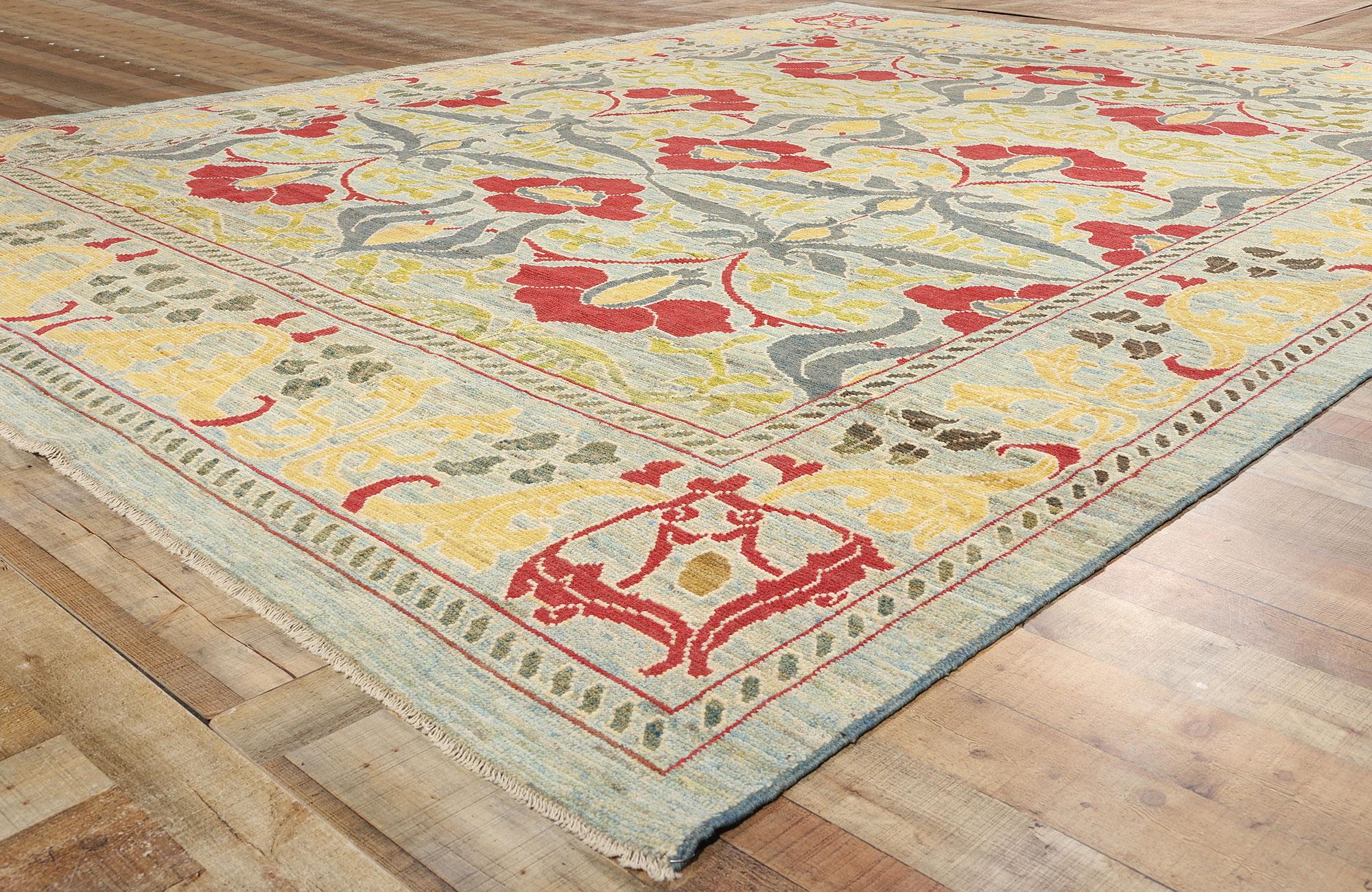 New Contemporary Turkish Oushak Rug, 11'07 x 14'10 For Sale 1