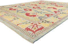 New Contemporary Turkish Oushak Rug, 11'07 x 14'10