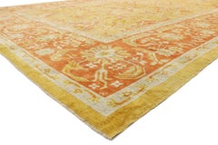 New Colorful Turkish Oushak Carpet, 12'06 x 18'06