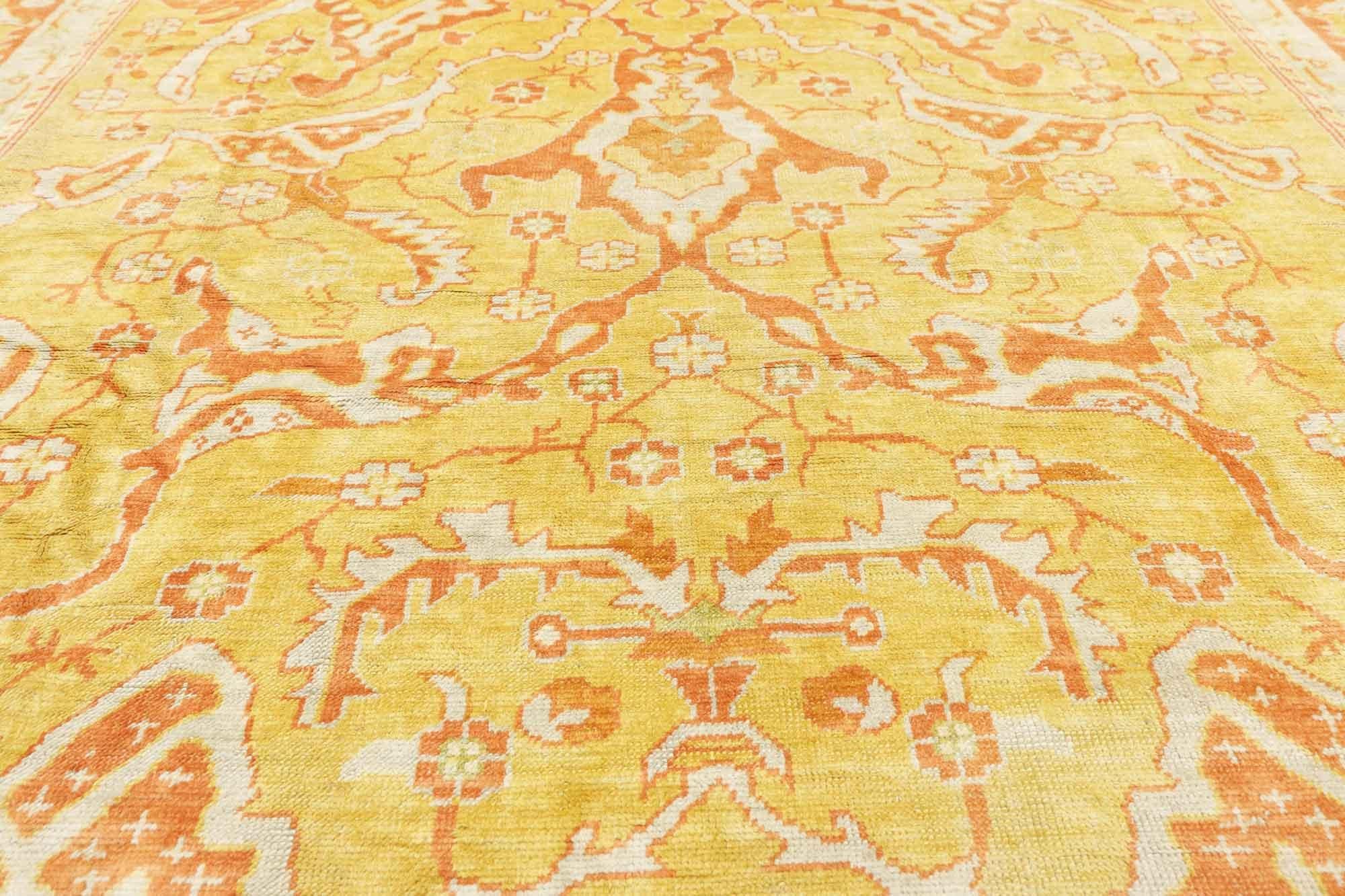 Oversized New Turkish Oushak Rug Hotel Lobby Size Carpet In New Condition For Sale In Dallas, TX