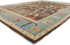 New Turkish Oushak Rug with Modern Style
