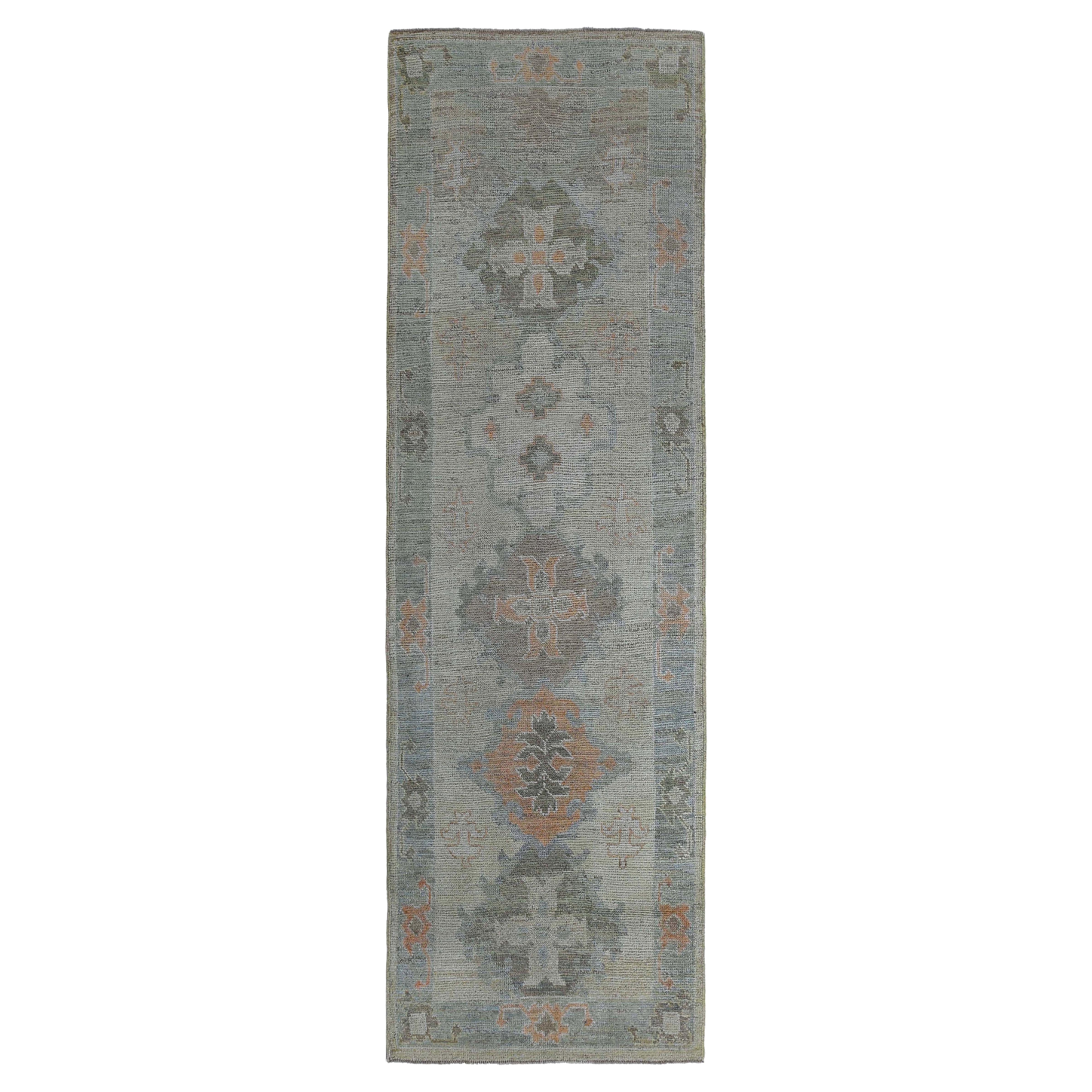 Nouveau tapis de couloir turc Oushak