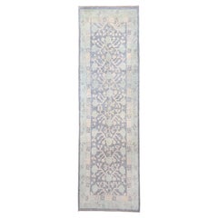 New Turkish Oushak Runner with a Khotan Design