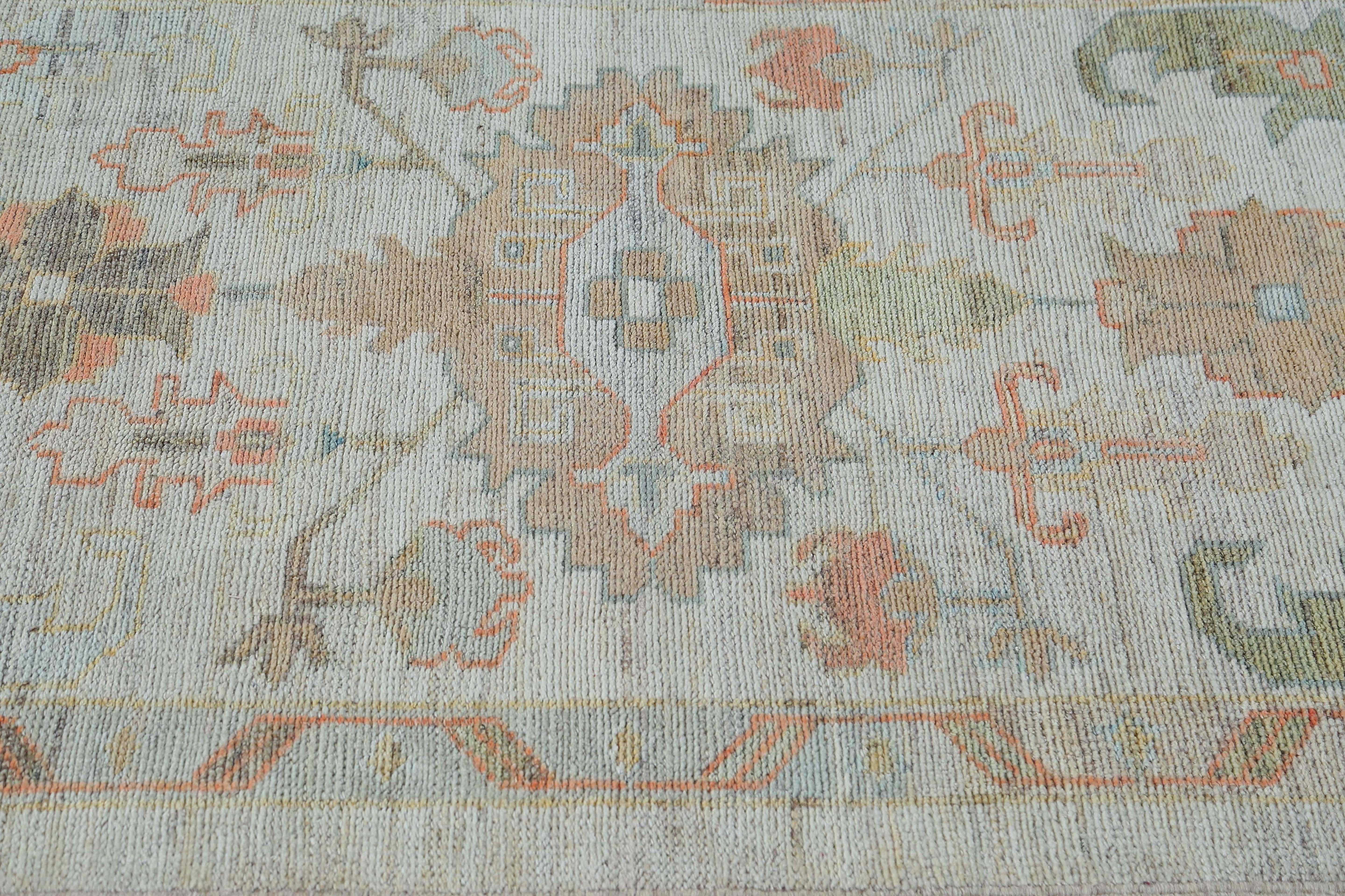 Introduce a pop of color and pattern to your hallway or entryway with this beautiful Turkish runner. Measuring 3'6