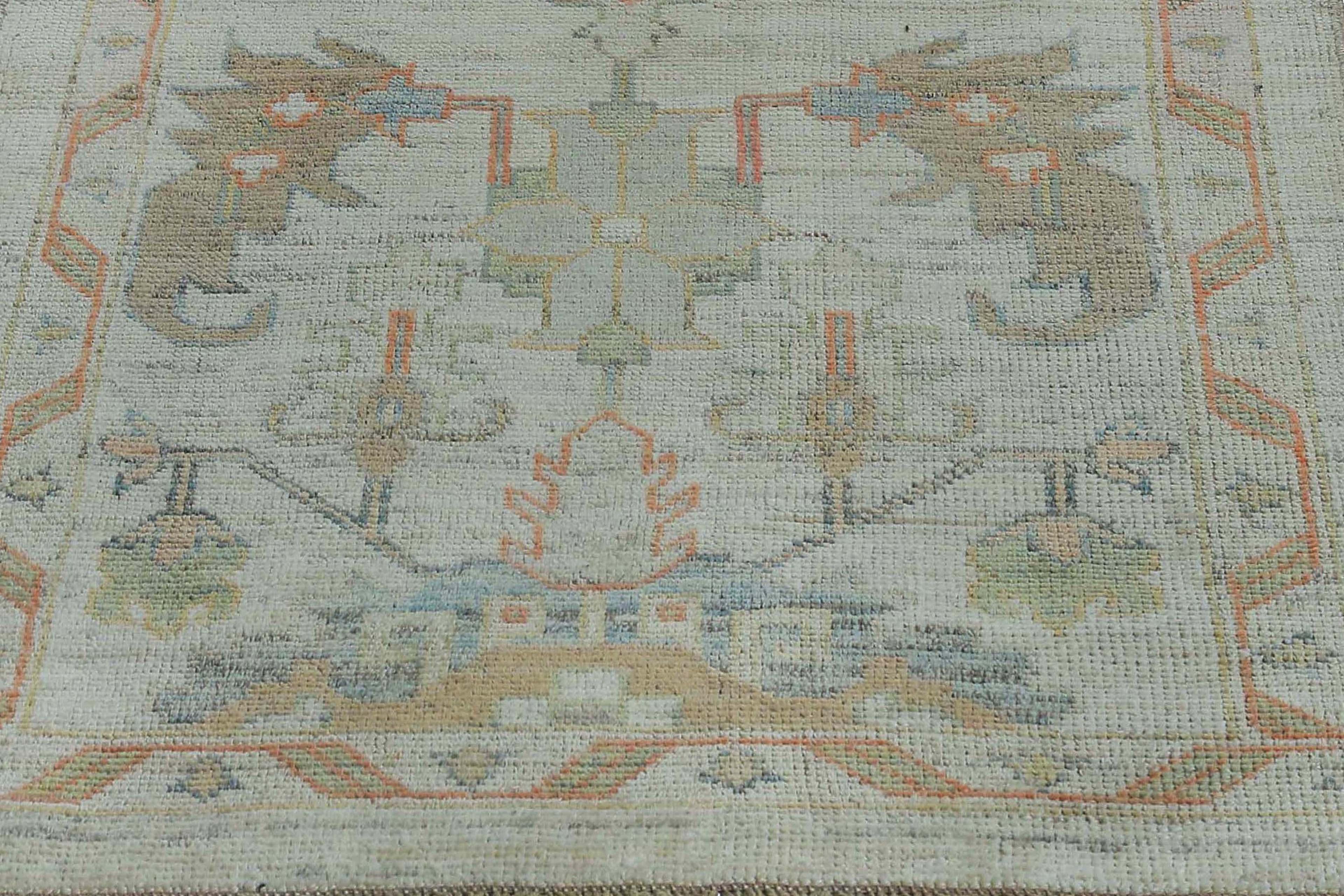 Tappeto Afghanistan Oushak Runner Circa 1990 - Lana Avorio Design - 95446 in vendita 3