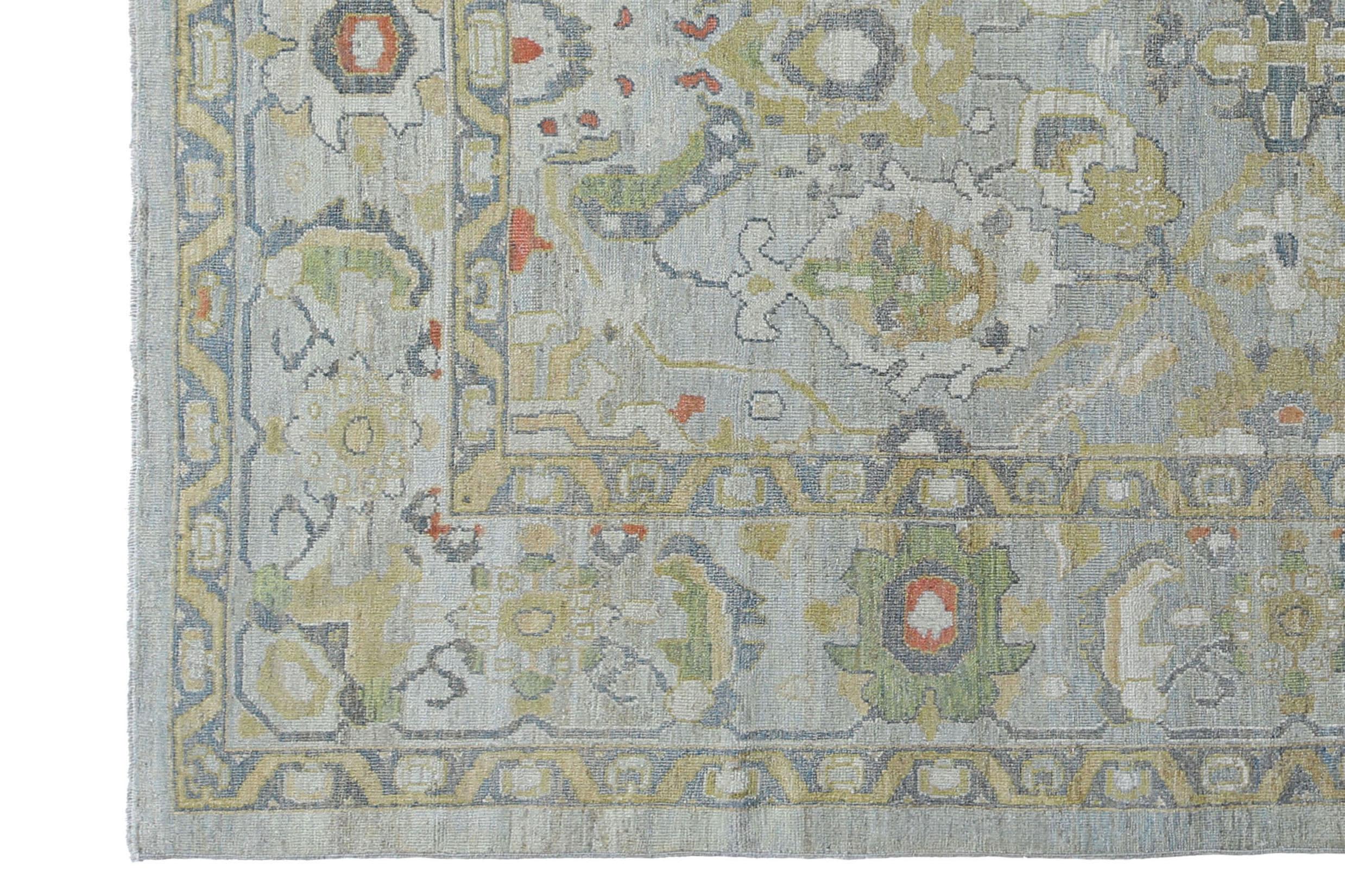 Afghanistan Sultanabad Bereich Teppiche CIRCA 1990 - Wolle Elfenbein Gelb Design - 95511 im Angebot 3