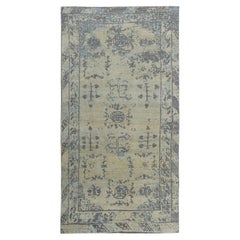 Afghanistan Tapis de zone Sultanabad Circa 1970 - Laine Brown Ivoire Jaune - 95515