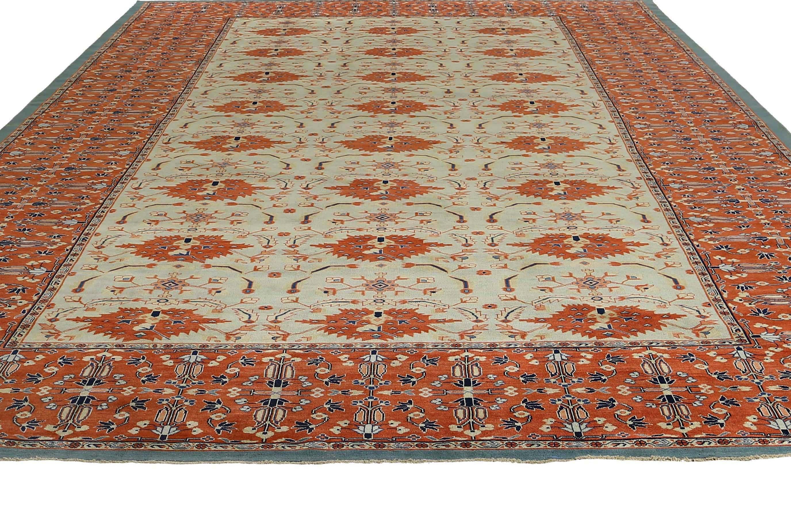 New Turkish Sultanabad with Red Border and Design Details For Sale 4