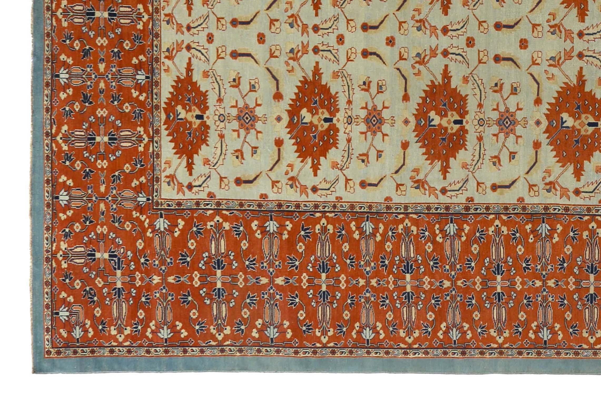 New Turkish Sultanabad with Red Border and Design Details For Sale 5