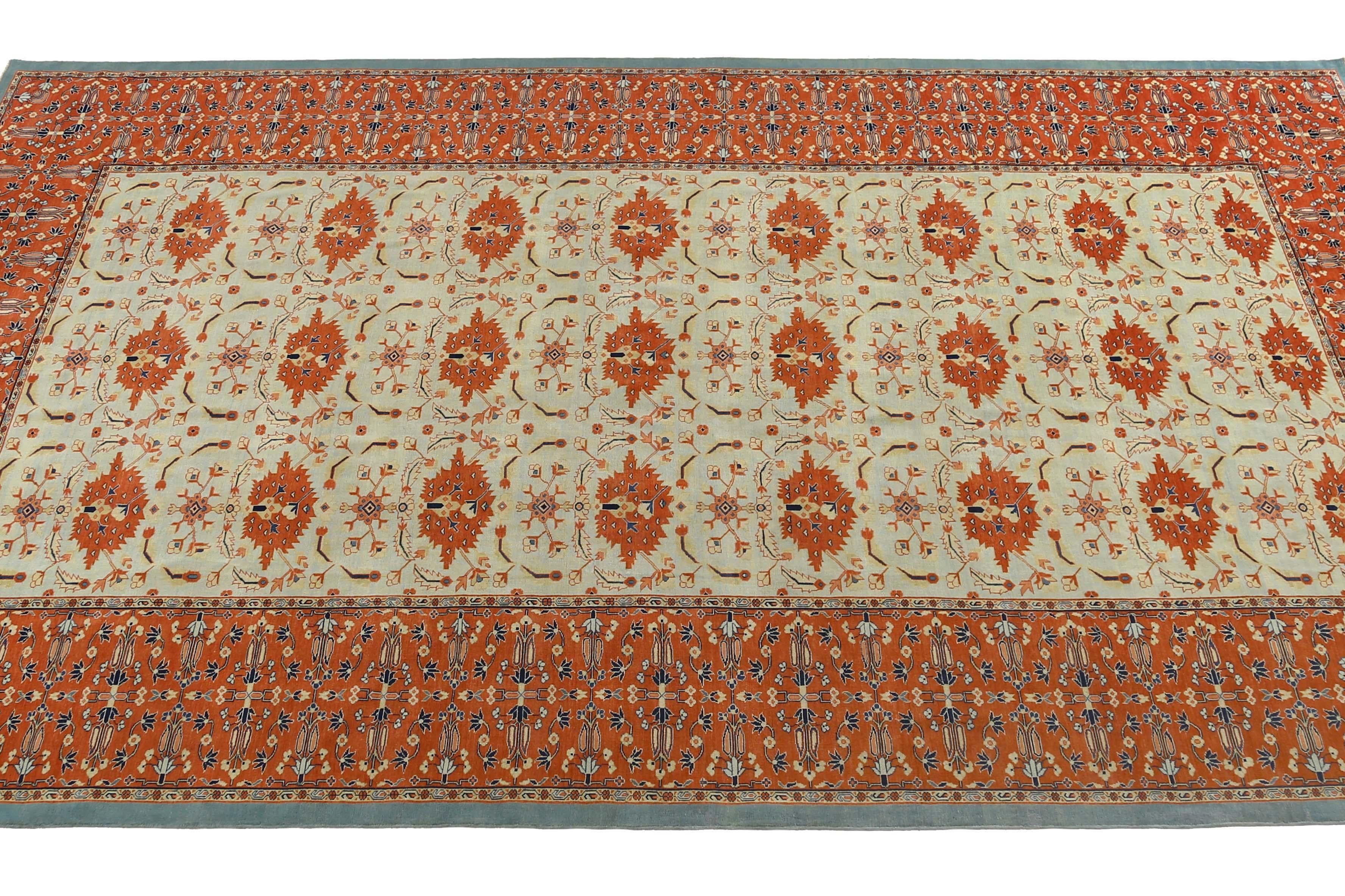 New Turkish Sultanabad with Red Border and Design Details For Sale 2
