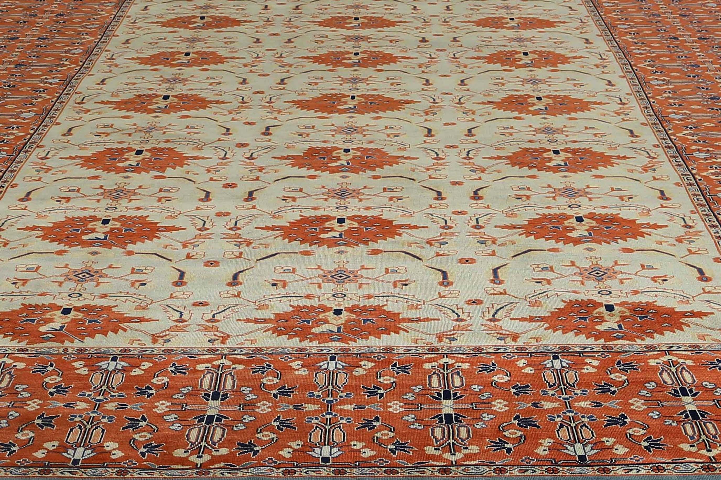 New Turkish Sultanabad with Red Border and Design Details For Sale 3