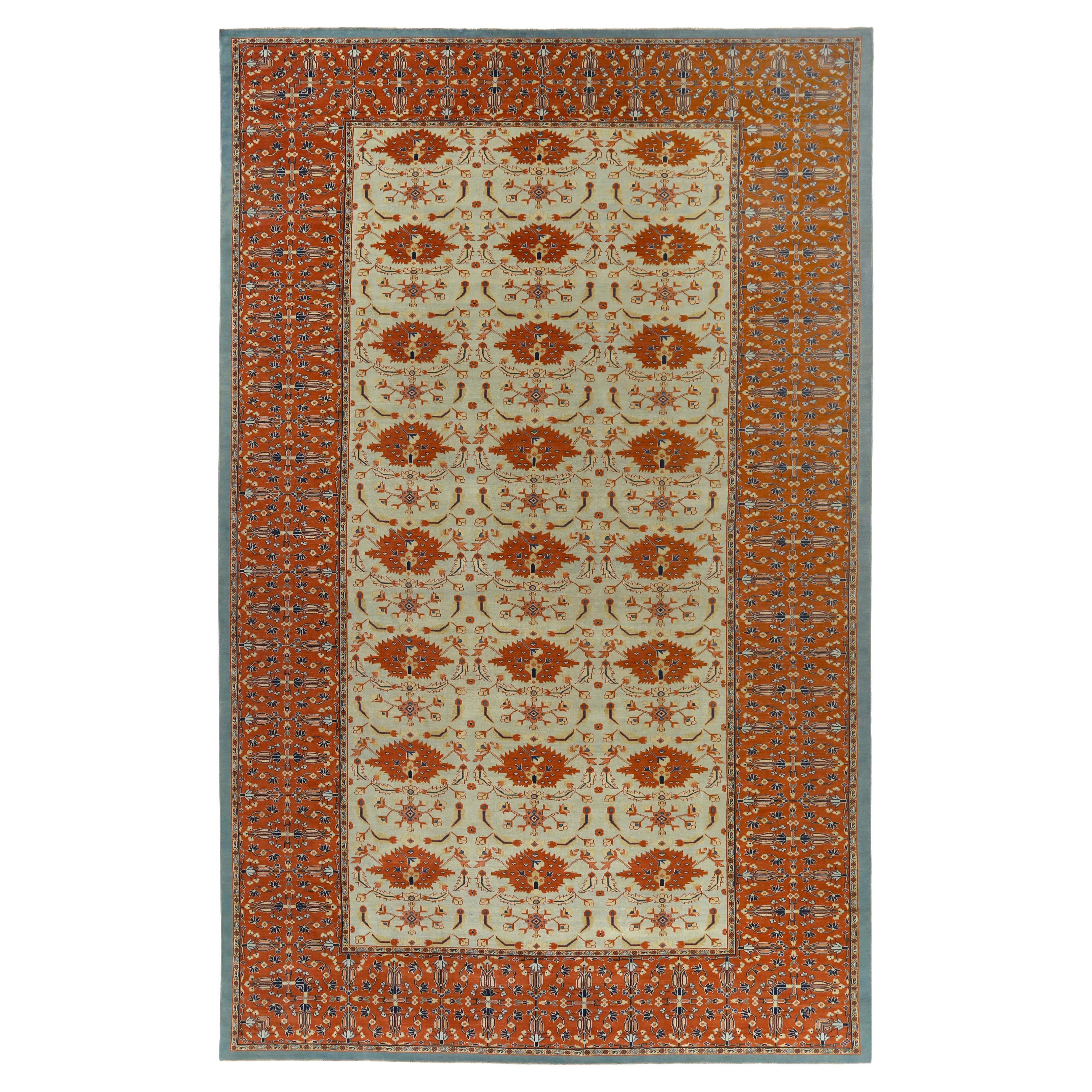 New Turkish Sultanabad with Red Border and Design Details For Sale