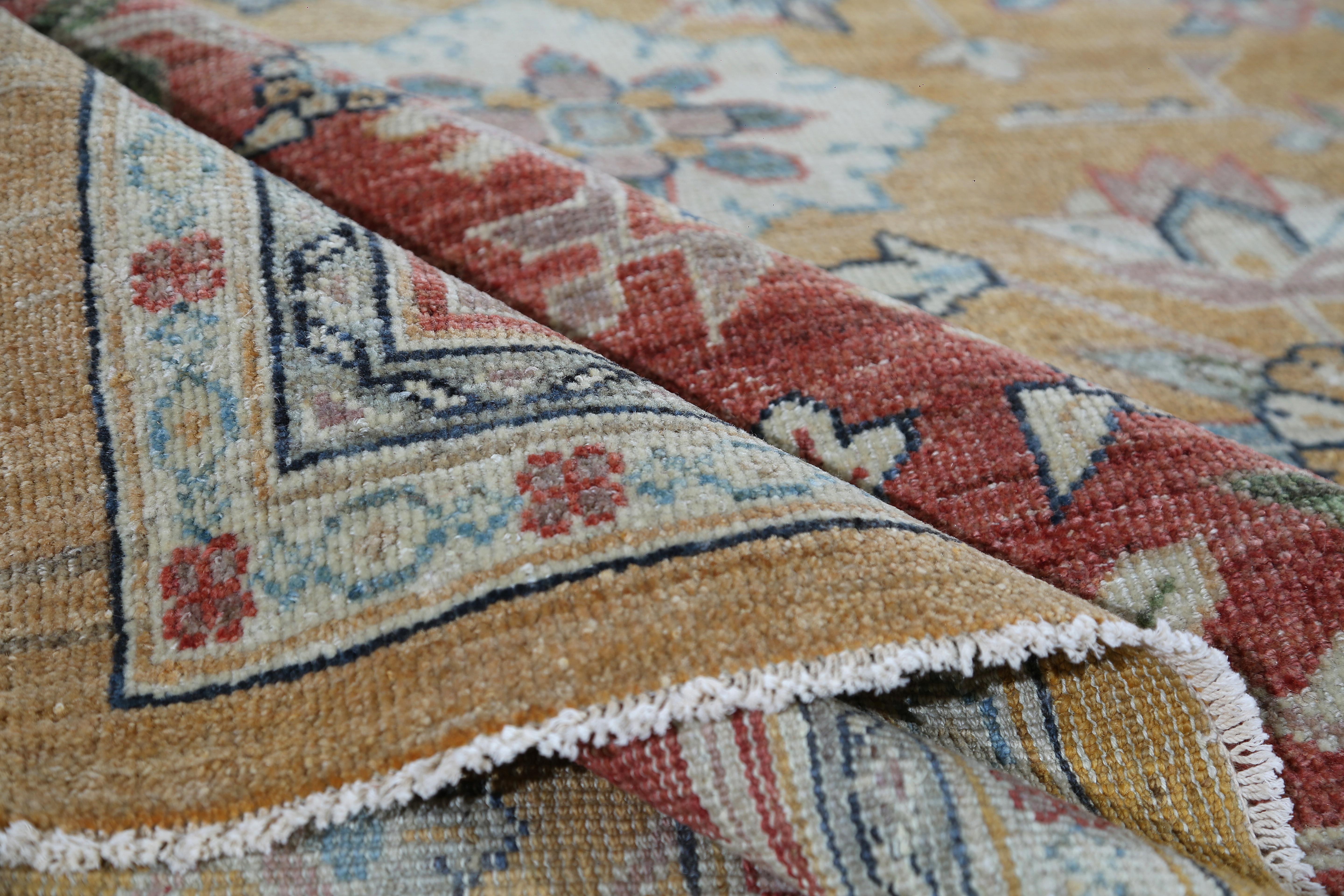 Afghanistan Sultanabad Over Size Teppich Circa 1990 - Wolle Orange Rot Design - 95452 (20. Jahrhundert) im Angebot