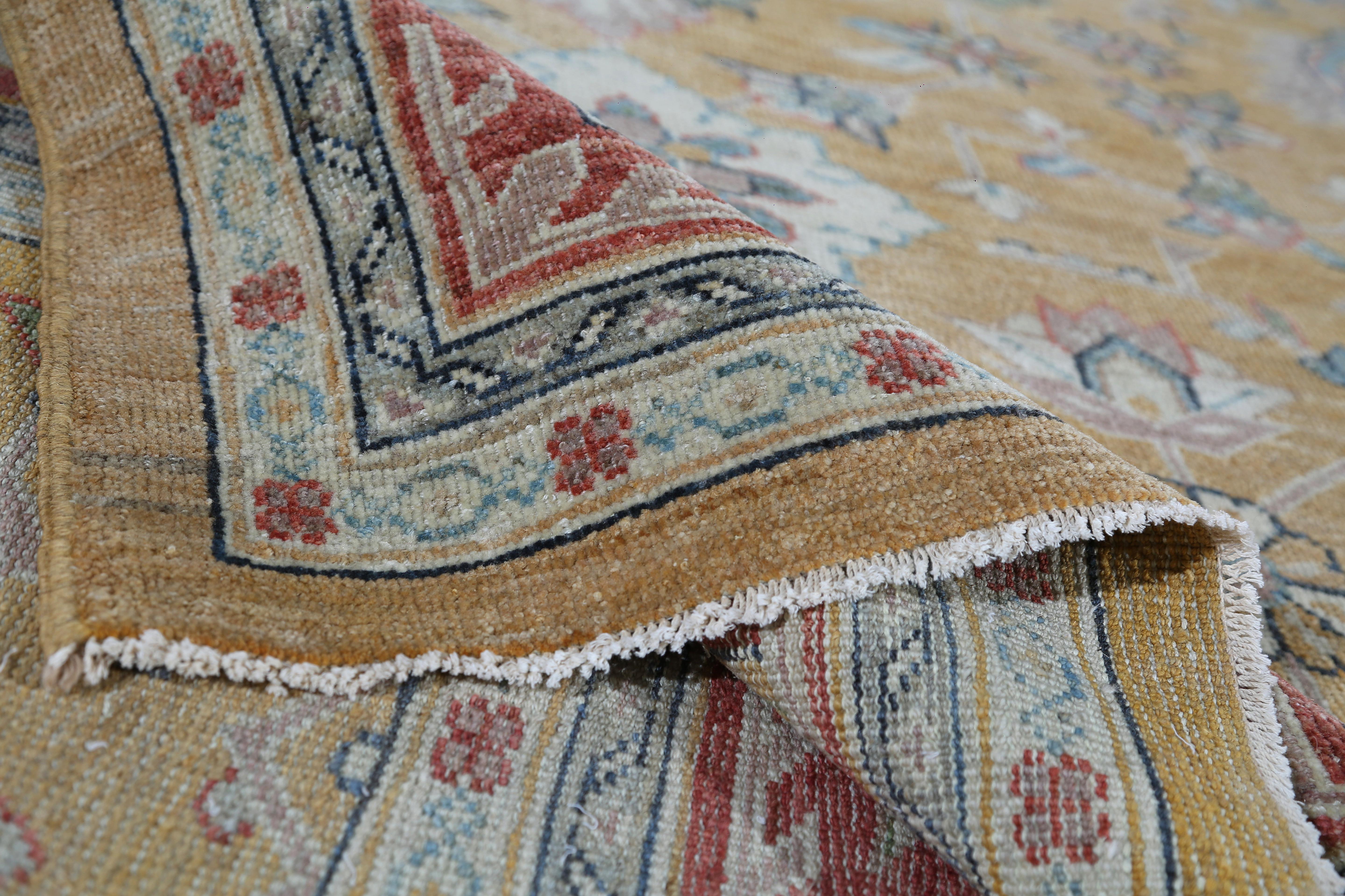 Afghanistan Sultanabad Over Size Teppich Circa 1990 - Wolle Orange Rot Design - 95452 im Angebot 1