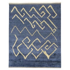 New Twilight Azure Cascade Tapis marocain moderne, 08'01 x 10'00