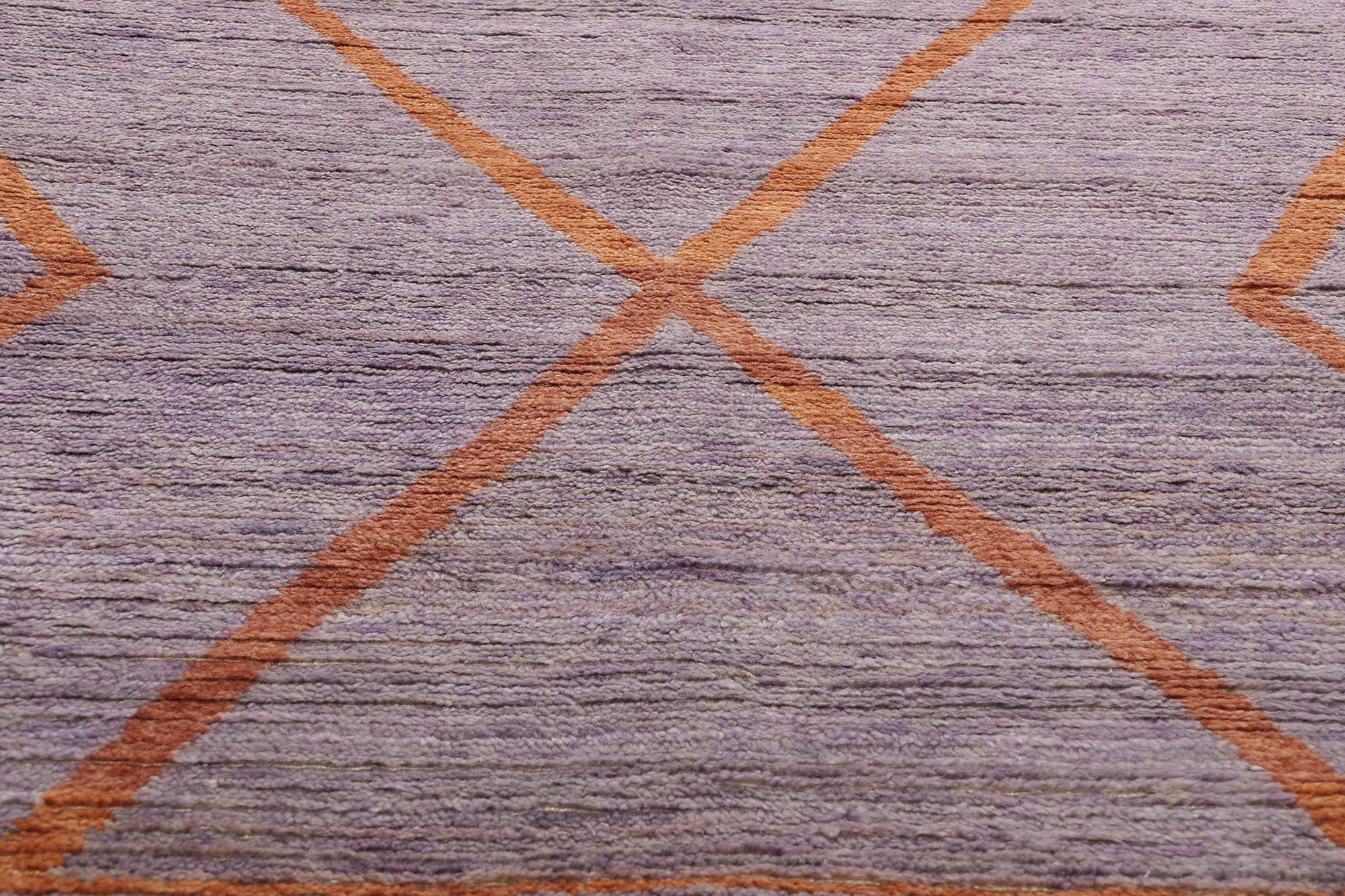 Annodato a mano Tappeto marocchino moderno New Twilight Horizon, 09'02 x 12'02 in vendita