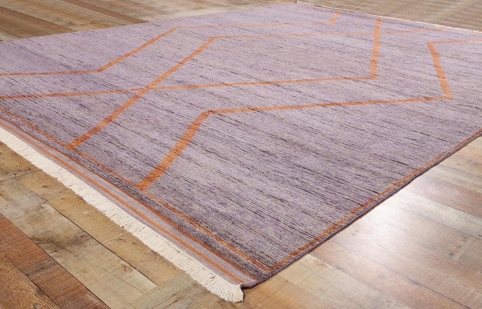 XXI secolo e contemporaneo Tappeto marocchino moderno New Twilight Horizon, 09'02 x 12'02 in vendita