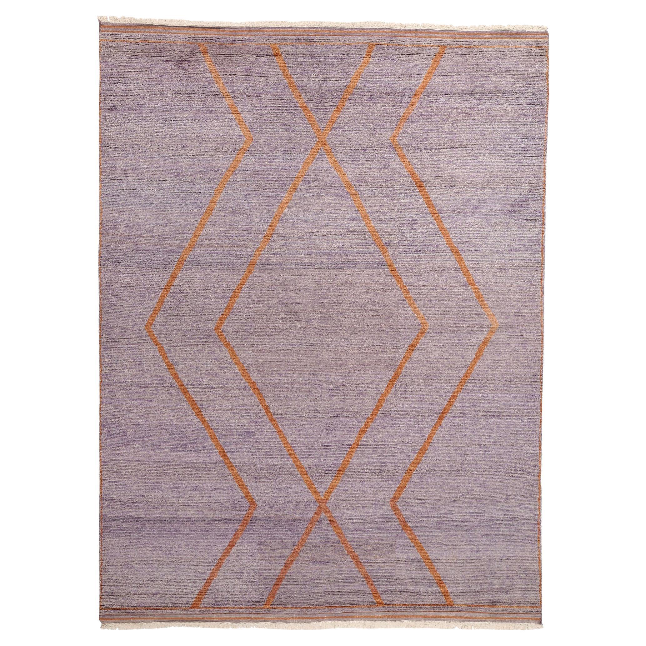 New Twilight Horizon Modern Moroccan Rug, 09'02 x 12'02