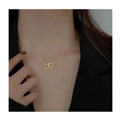 New Two Heart Shaped Necklace Collana femminile dalla forma squisita Choker Moda Gioielli Regalo