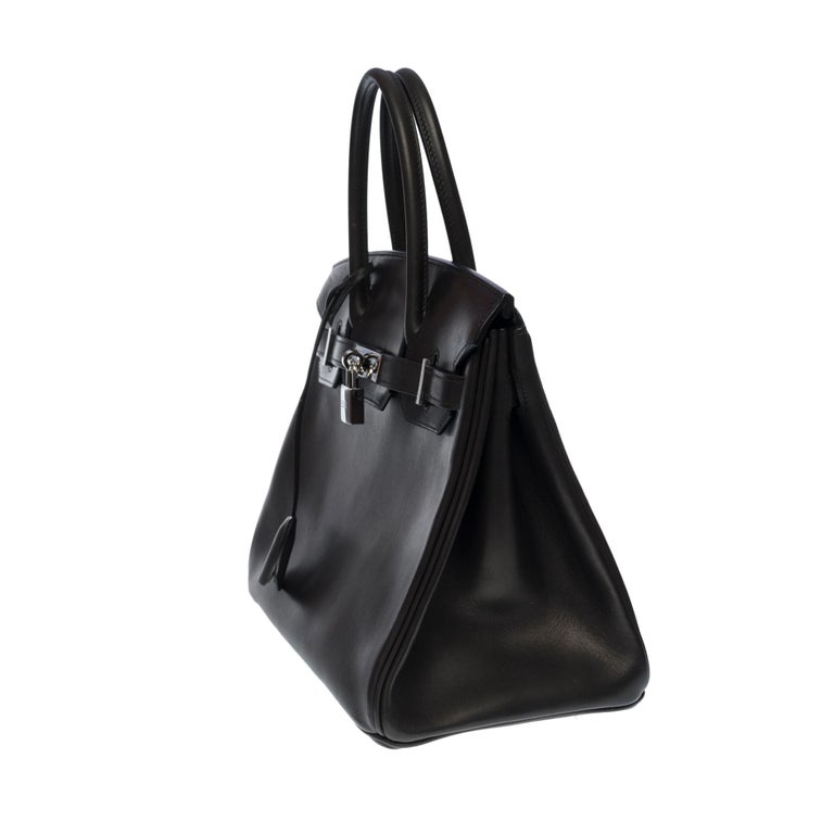 NEW - ULTRA RARE- Hermès Birkin 30 handbag in Black Barenia