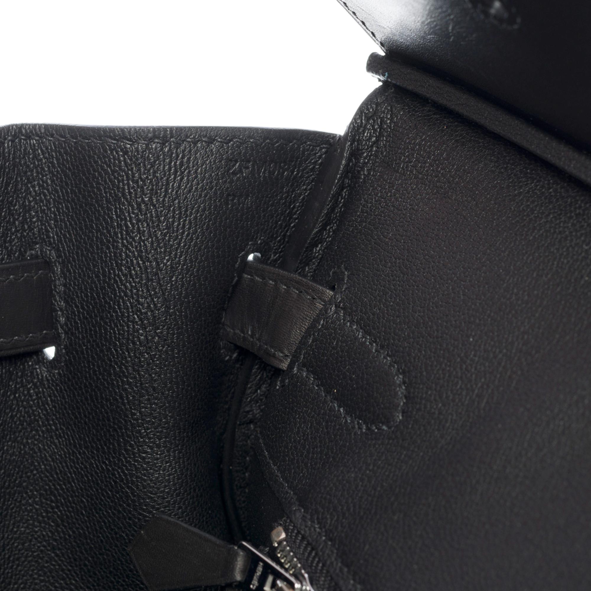 NEW - ULTRA RARE- Hermès Birkin 30 handbag in Black Barenia leather , SHW In Excellent Condition In Paris, IDF
