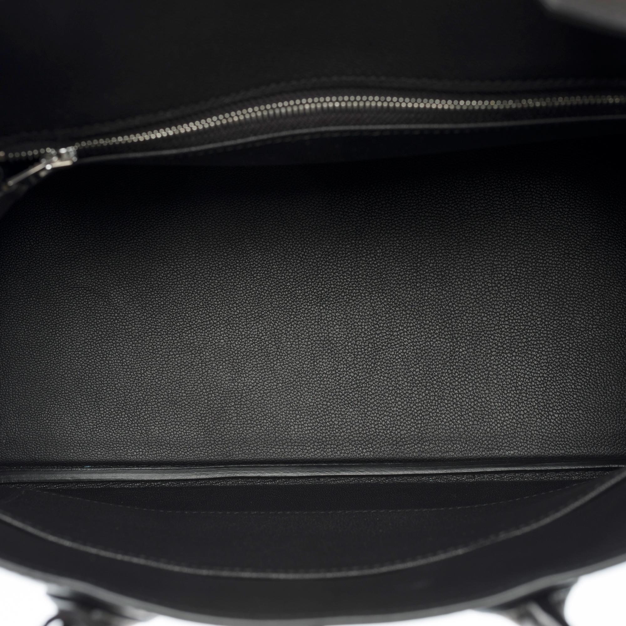 Women's NEW - ULTRA RARE- Hermès Birkin 30 handbag in Black Barenia leather , SHW