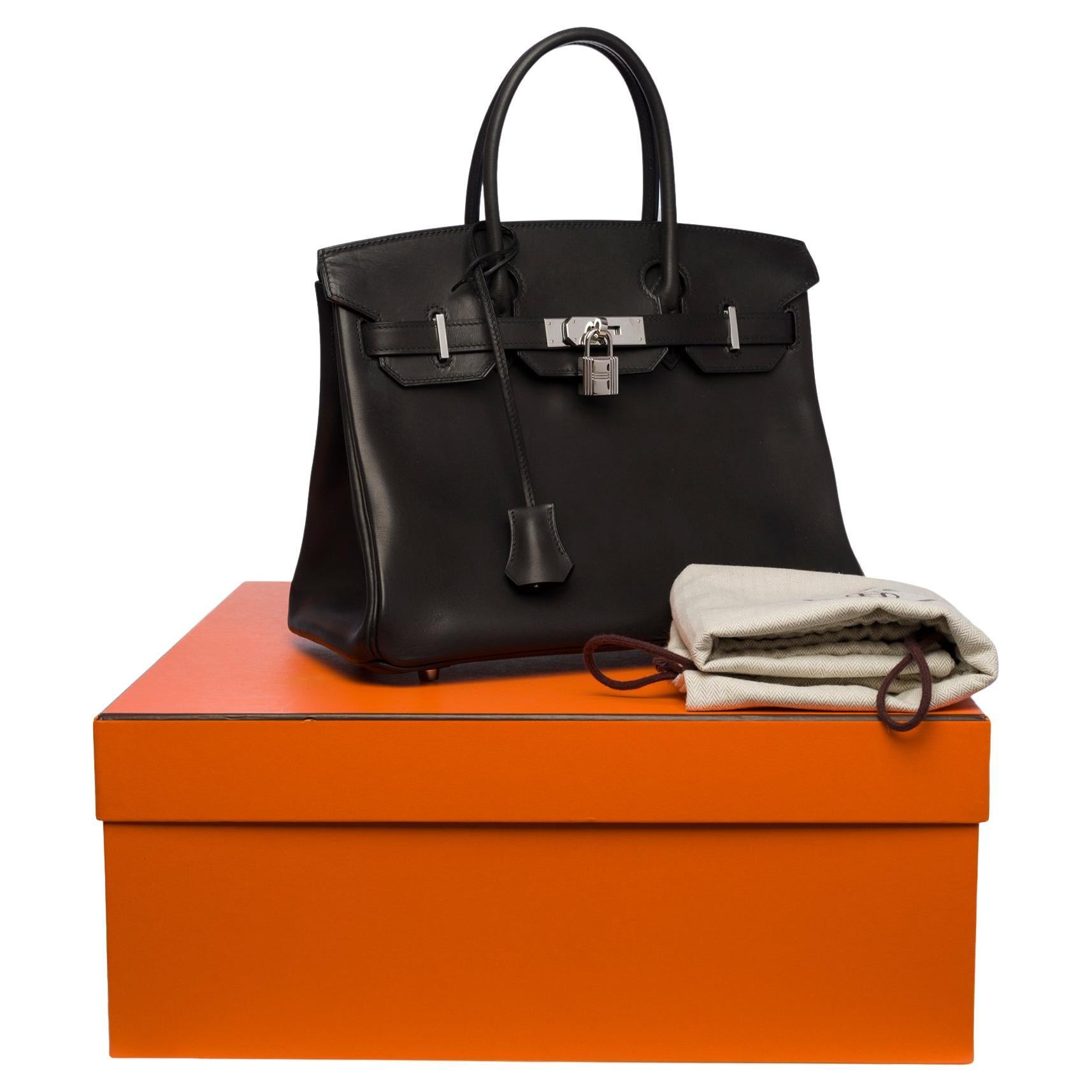 NEW - ULTRA RARE- Hermès Birkin 30 handbag in Black Barenia leather , SHW