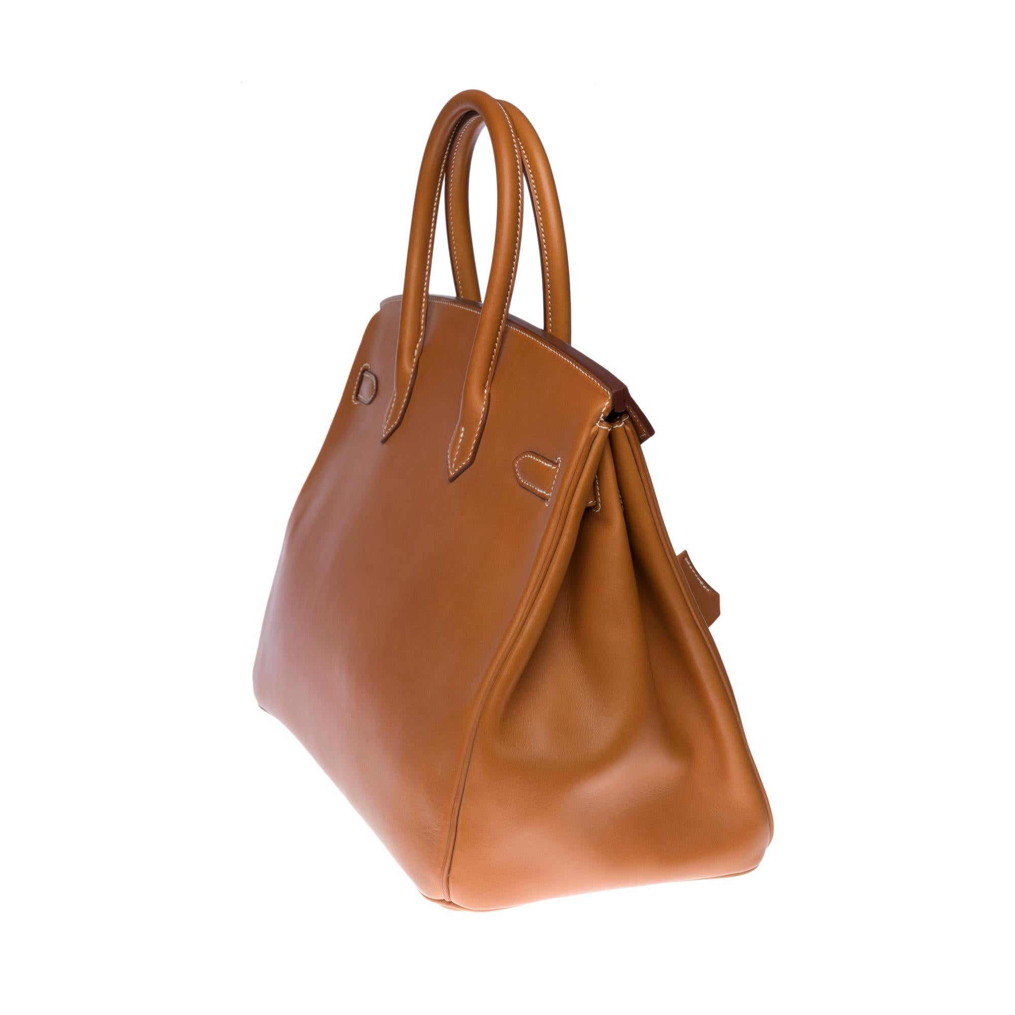 Brown NEW - ULTRA RARE- Hermès Birkin 35 handbag in Gold Barenia leather, GHW