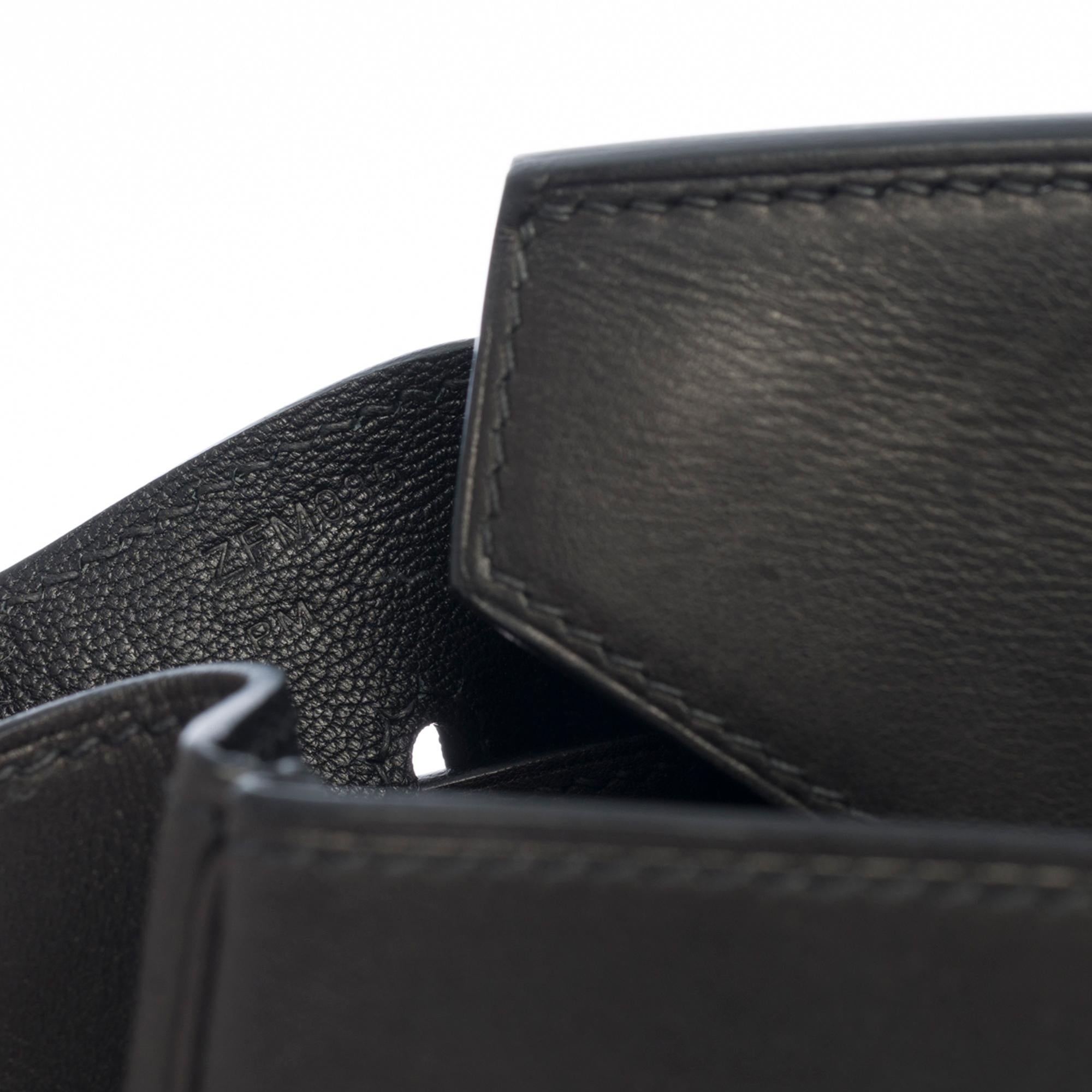 Women's NEW - ULTRA RARE- Hermès Birkin 35 handbag in Black Barenia leather , SHW