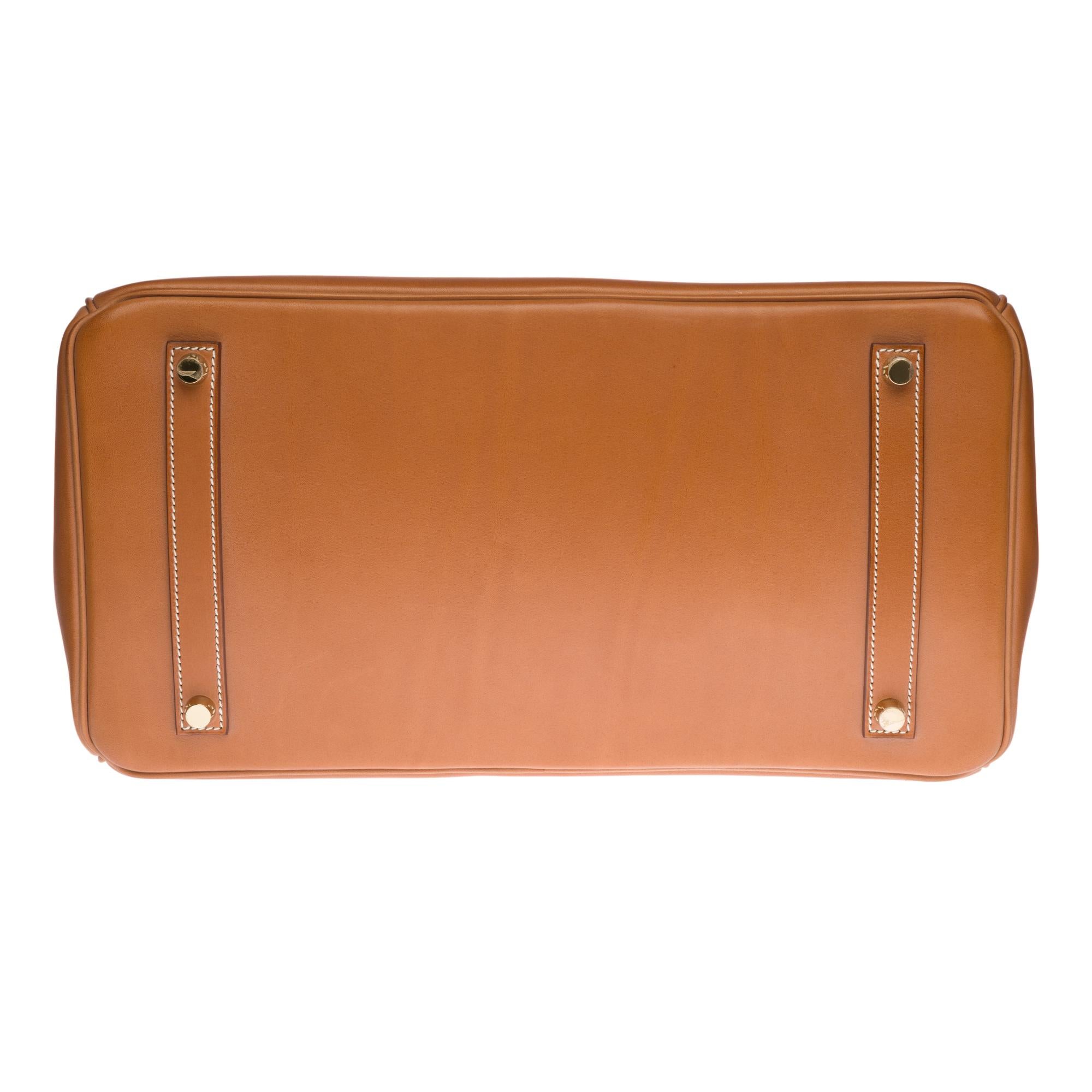 NEW - ULTRA RARE- Hermès Birkin 35 handbag in Gold Barenia leather, GHW 4