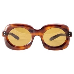 New Ultra Rare Retro Philippe Chevallier Tortoise Oversized 1960's Sunglasses