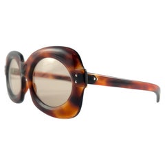 New Ultra Rare Vintage Philippe Chevallier Tortoise Oversized  1960's Sunglasses