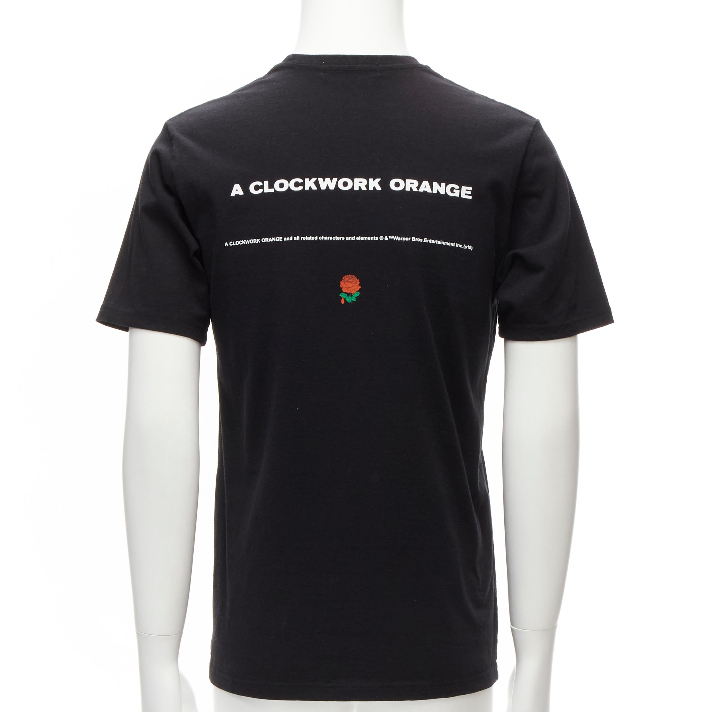 new UNDERCOVER 2019 Clockwork Orange black vampire rose print tshirt JP2 M Pour hommes en vente