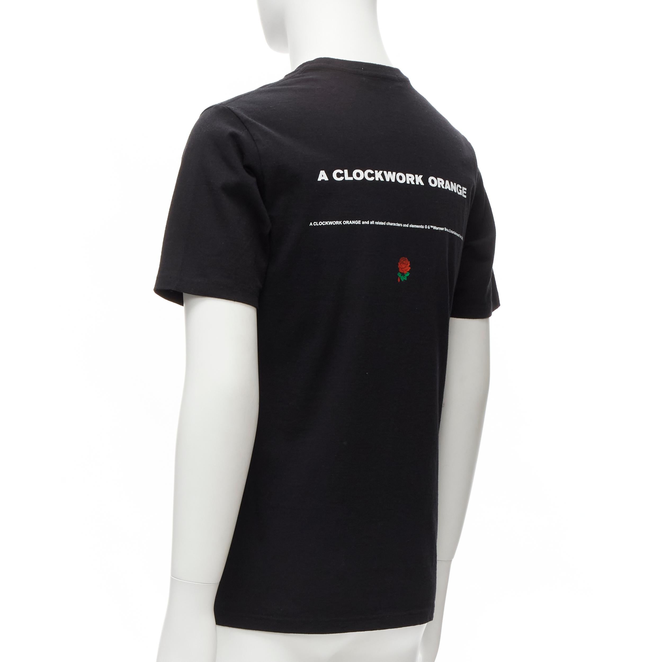 Black new UNDERCOVER 2019 Clockwork Orange black vampire rose print tshirt JP2 M For Sale