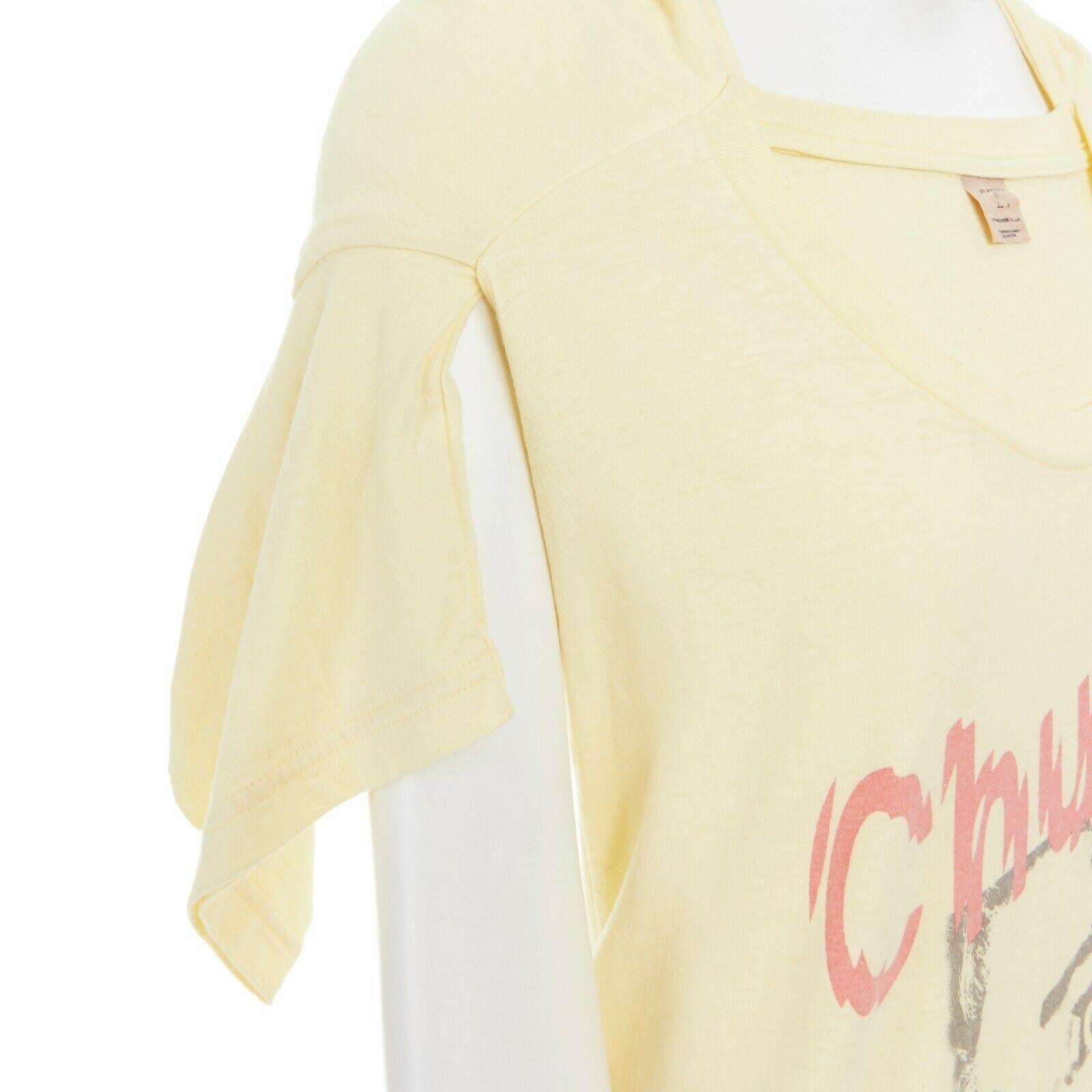 new UNDERCOVER Chuut! print yellow cotton deconstructed  t-shirt tunic top JP2 M 1