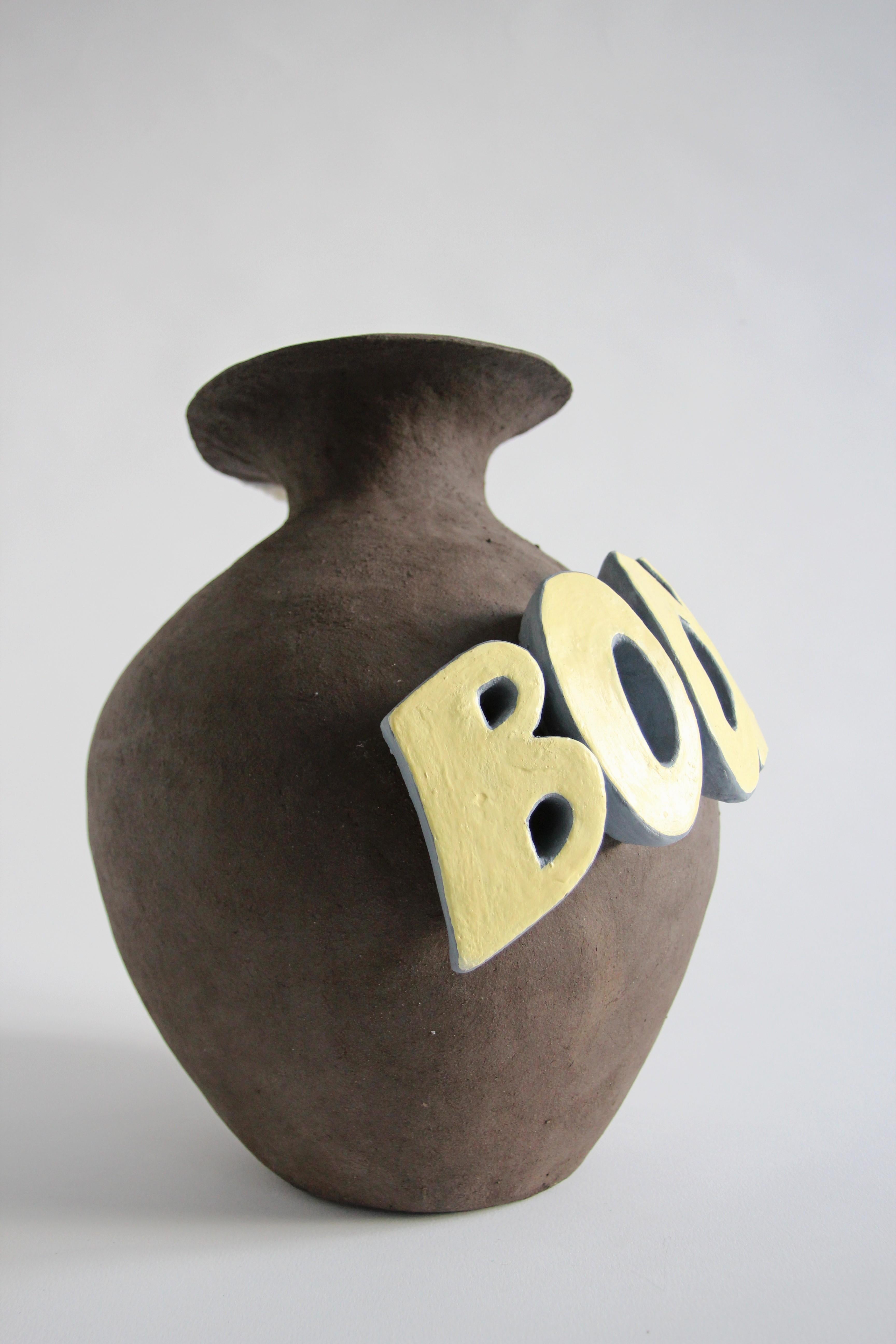 New Unique Contemporary Ceramic Vase with Cartoon Font, Designer Teemu Salonen 5