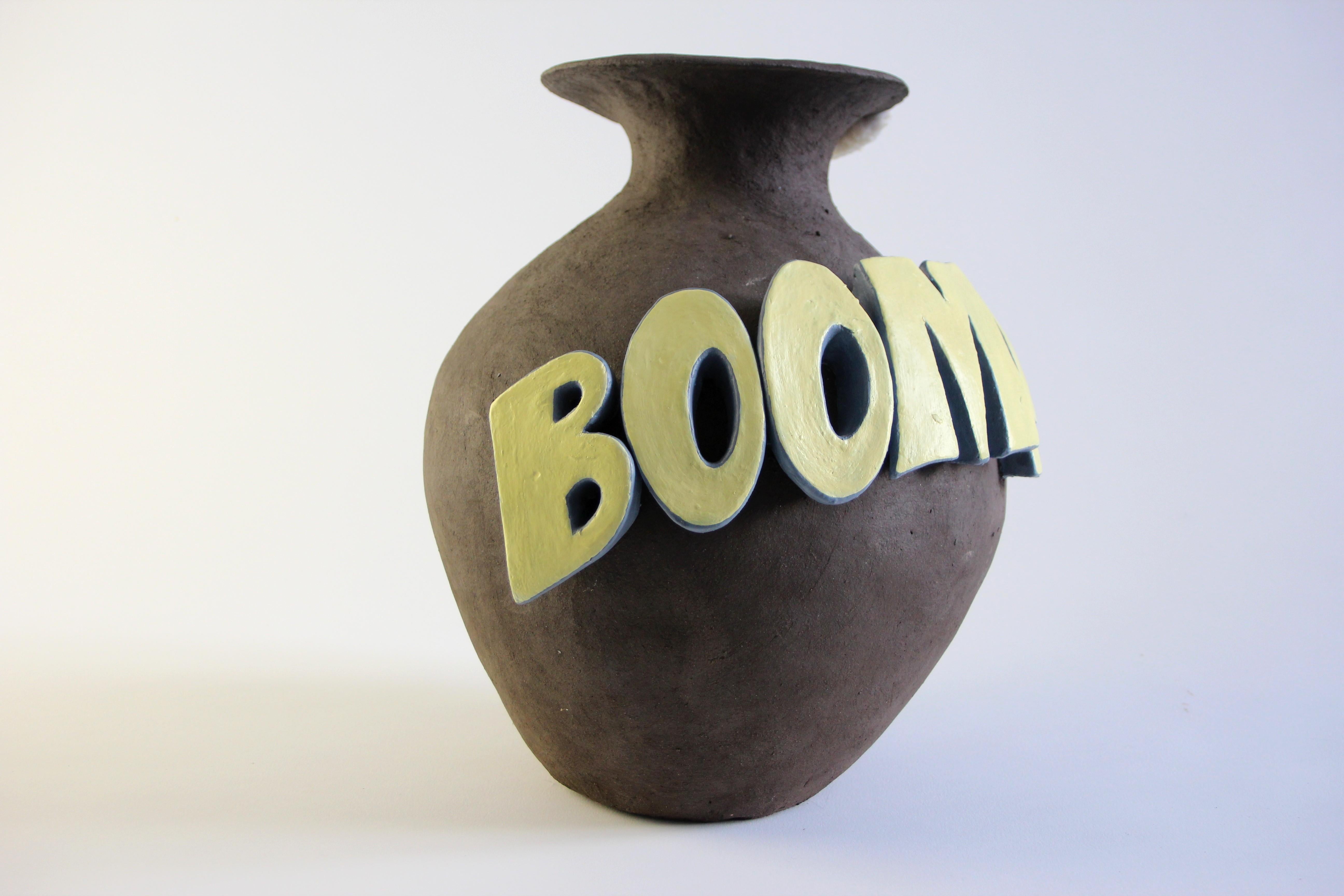 New Unique Contemporary Ceramic Vase with Cartoon Font, Designer Teemu Salonen 6