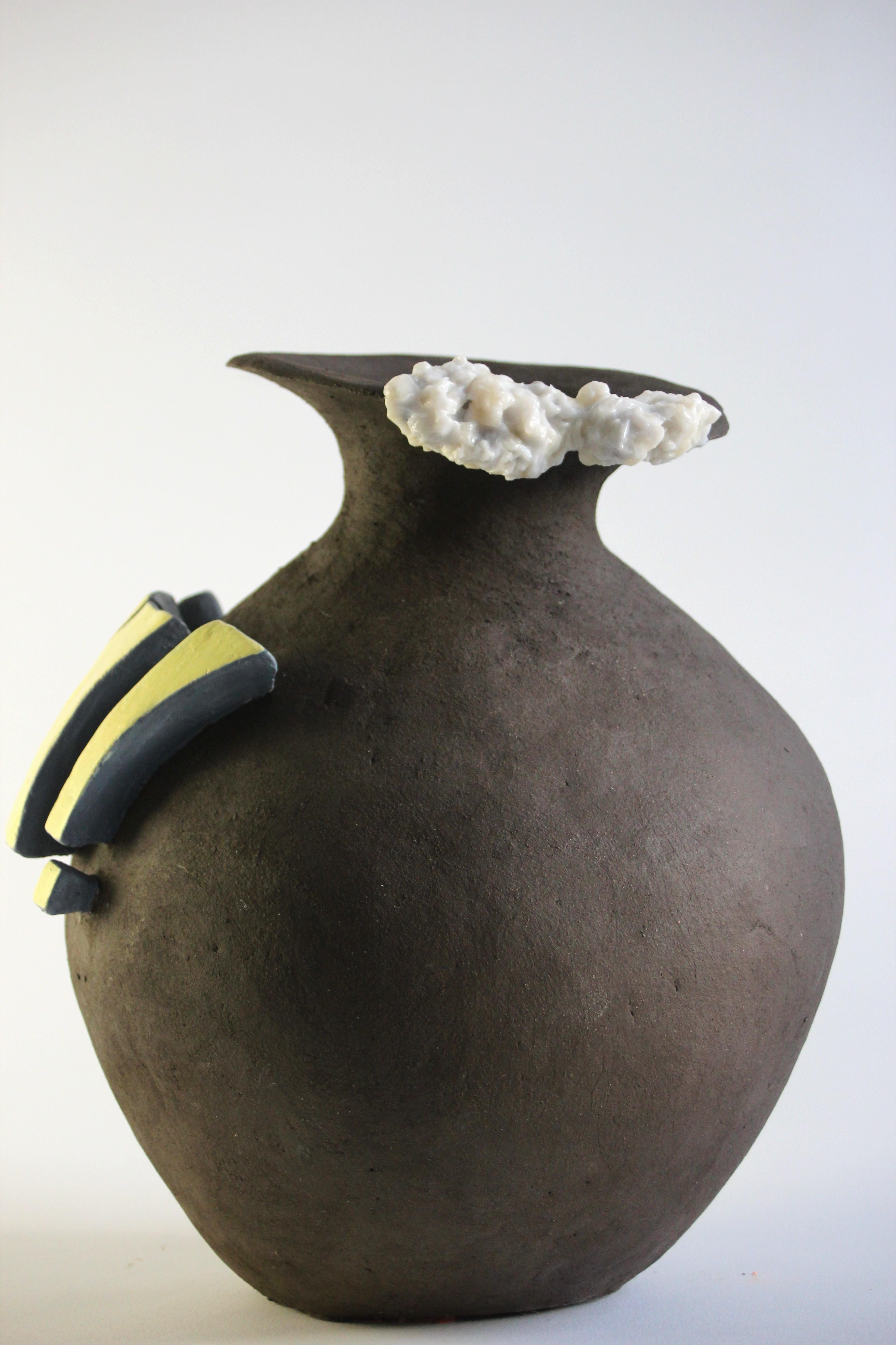 Finnish New Unique Contemporary Ceramic Vase with Cartoon Font, Designer Teemu Salonen
