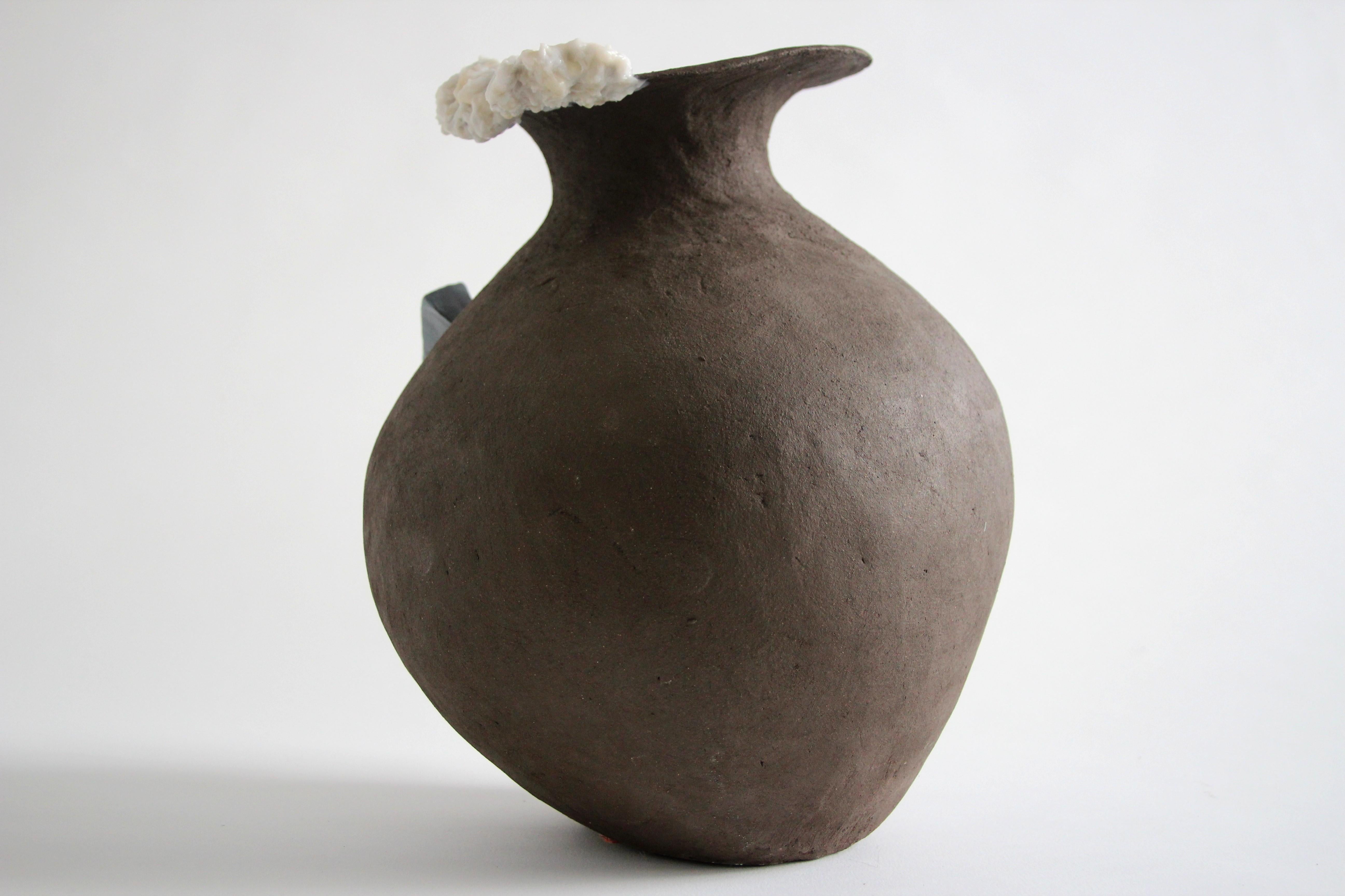 New Unique Contemporary Ceramic Vase with Cartoon Font, Designer Teemu Salonen In New Condition In Auttoinen, FI