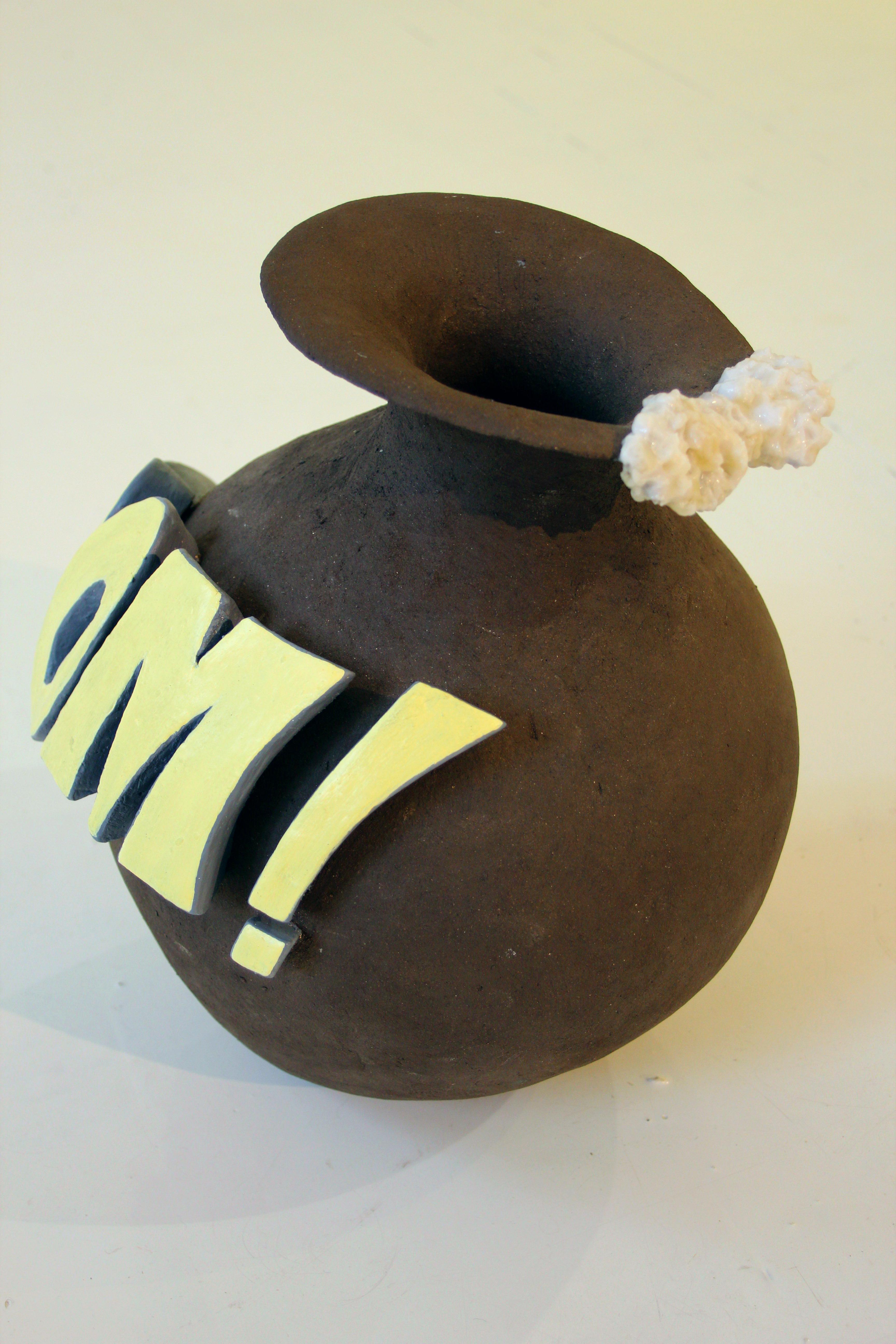New Unique Contemporary Ceramic Vase with Cartoon Font, Designer Teemu Salonen 3