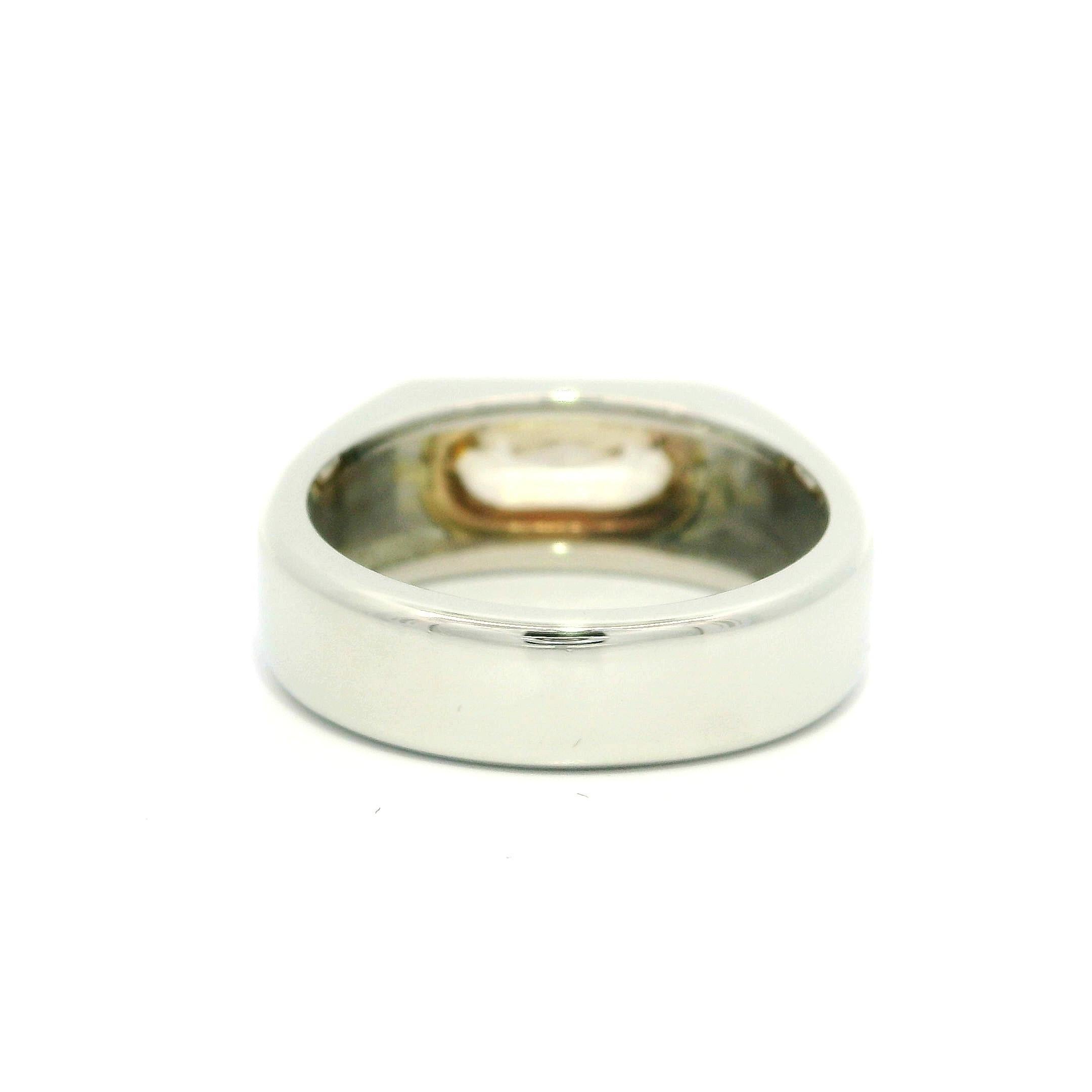 New Unique Unisex Platinum & 14k Rose Gold GIA 1.18ct Fancy Diamond Band Ring For Sale 2
