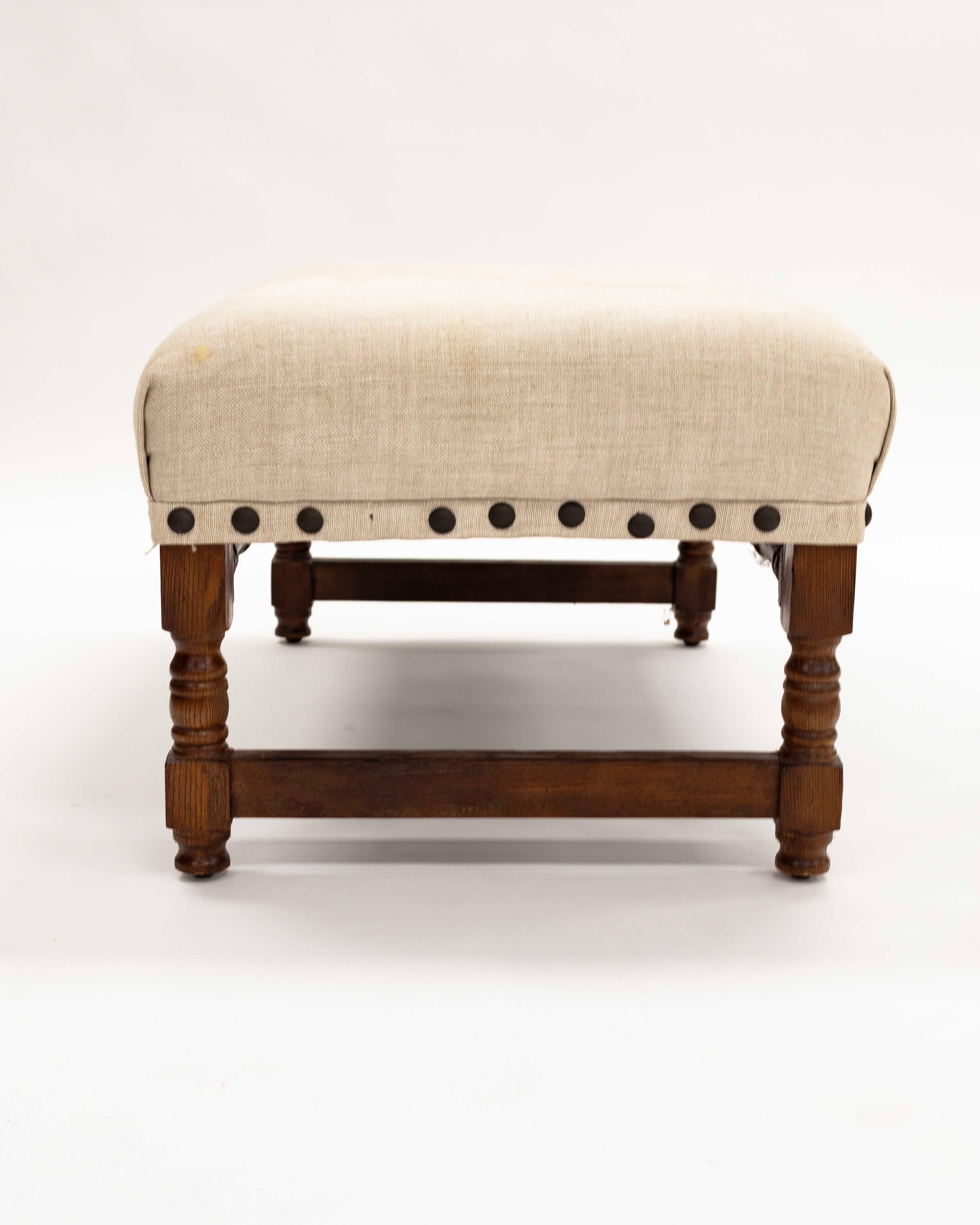 New Unupholstered Large Wing Chair and Matching Ottoman 7