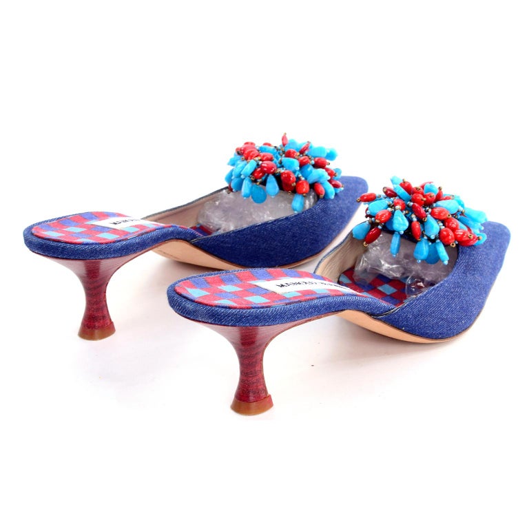 denim manolo blahnik